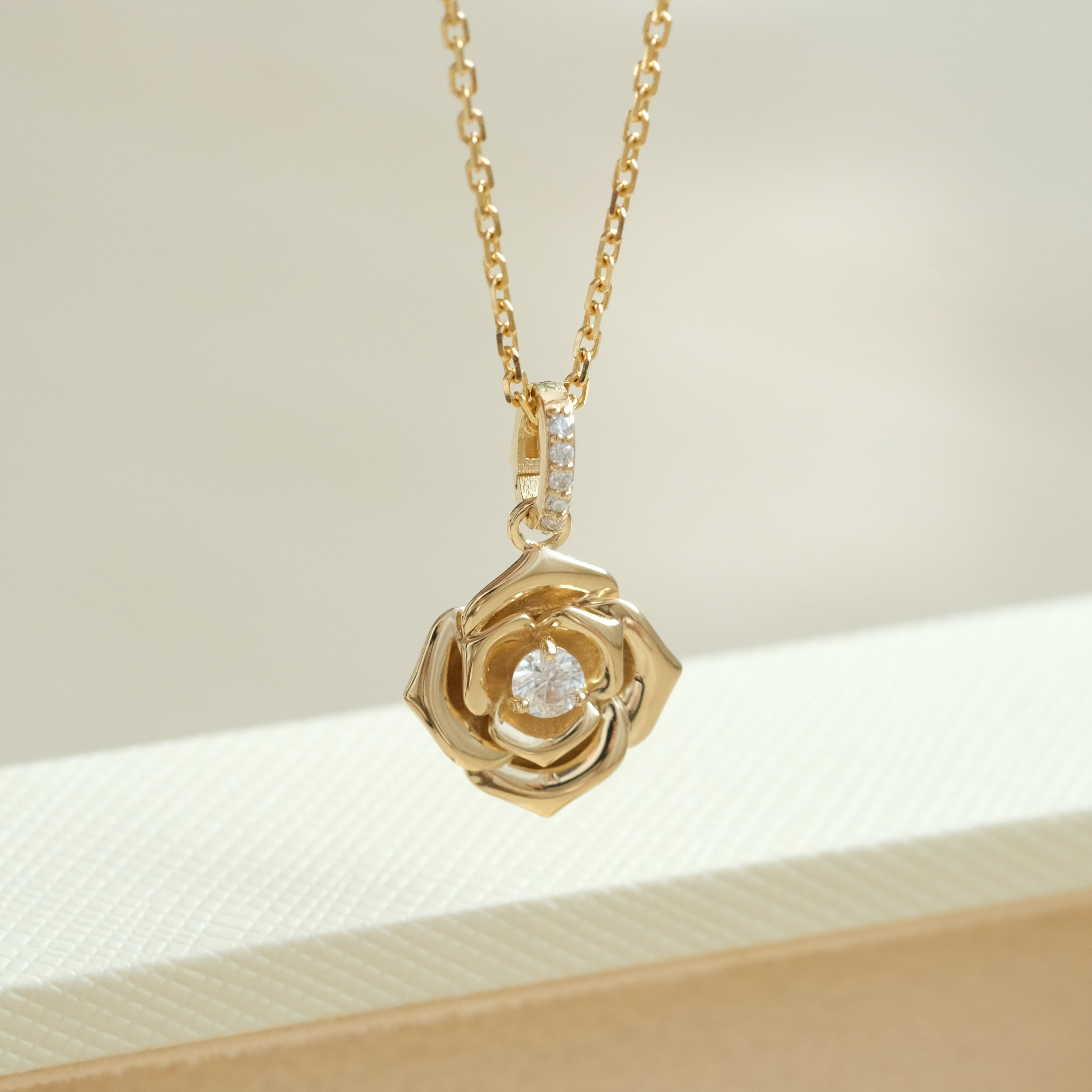 Gold Rose Charm