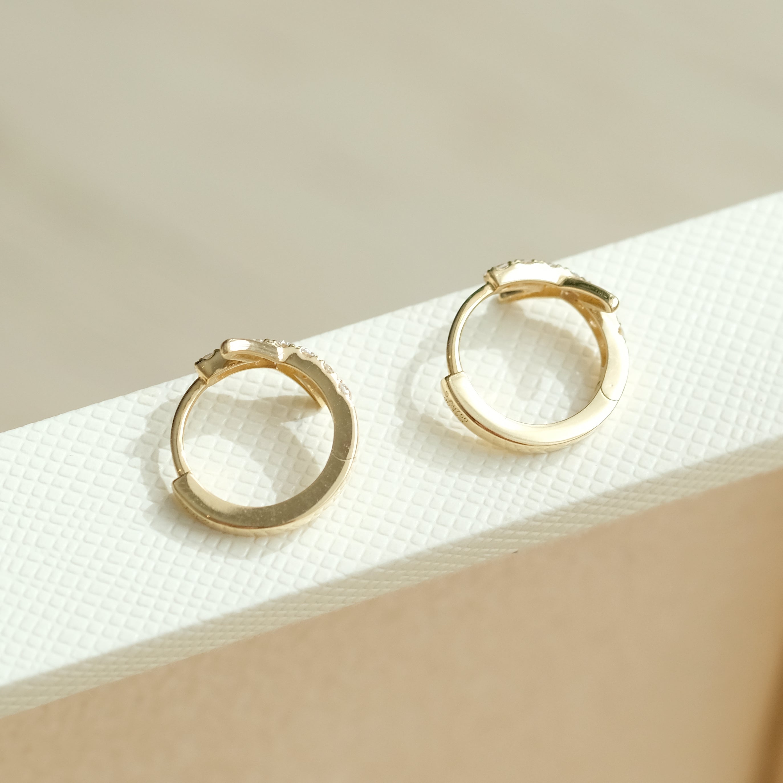 X Shape Diamond Hoops