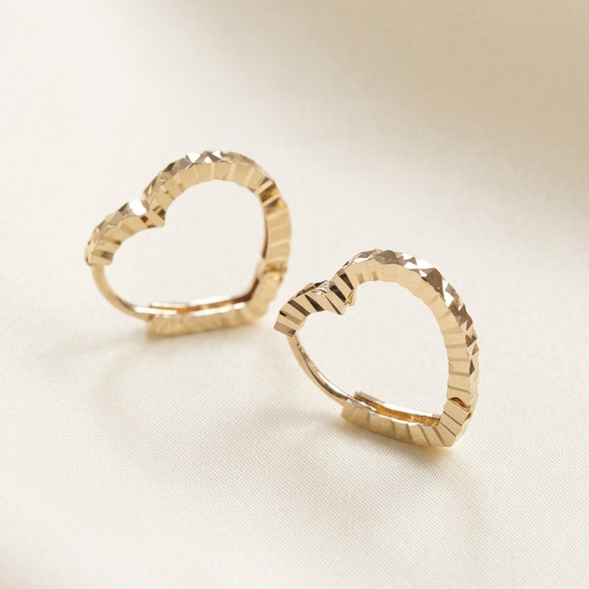 Laser Cut Heart Hoops
