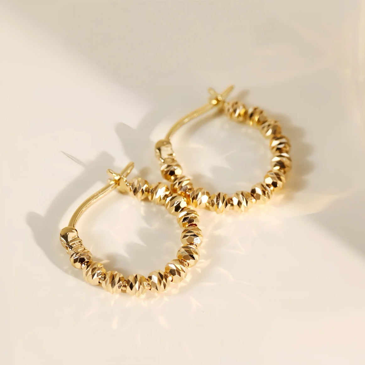 Dainty Beads Hoops