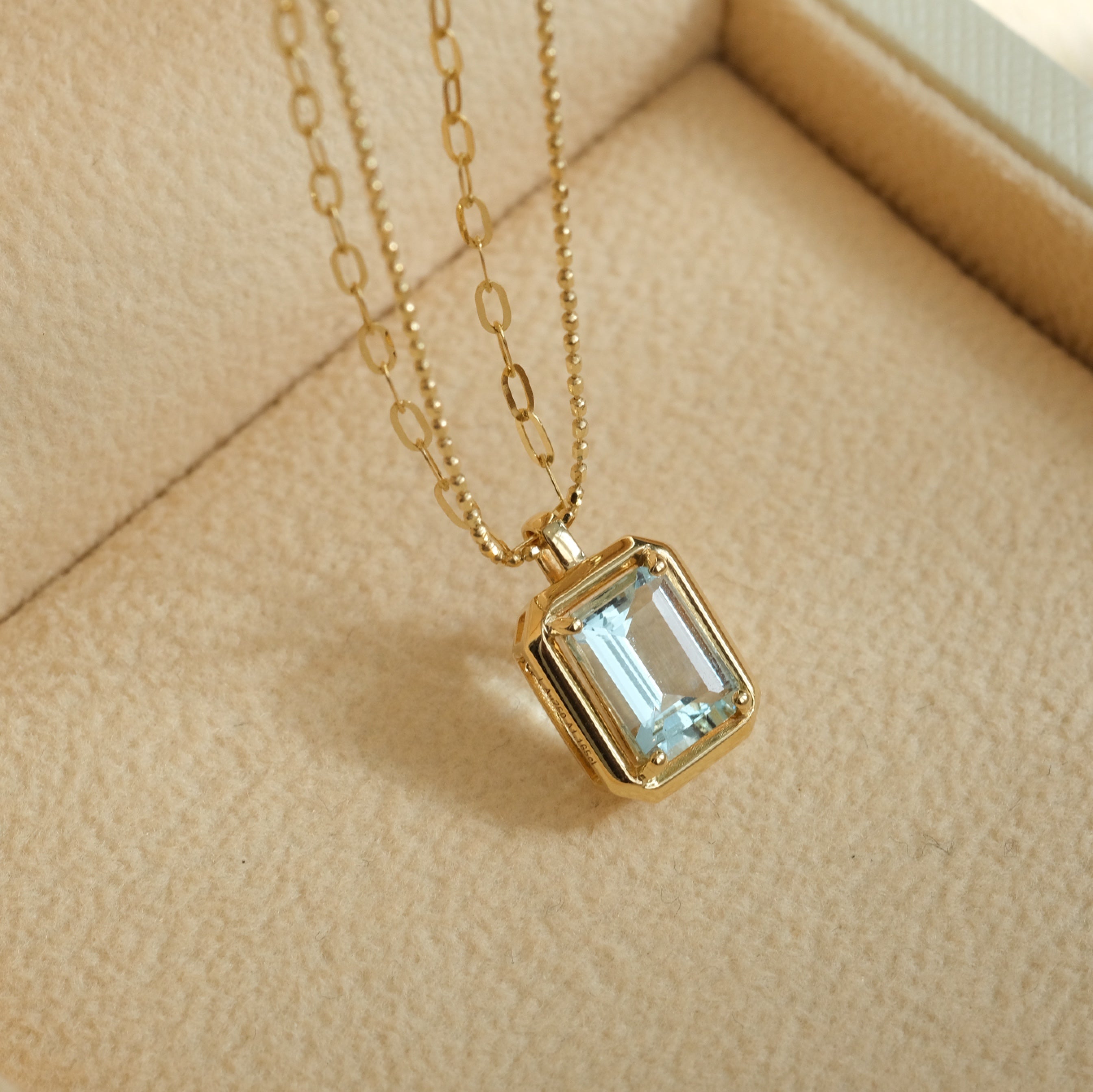 Natural Aquamarine Necklace