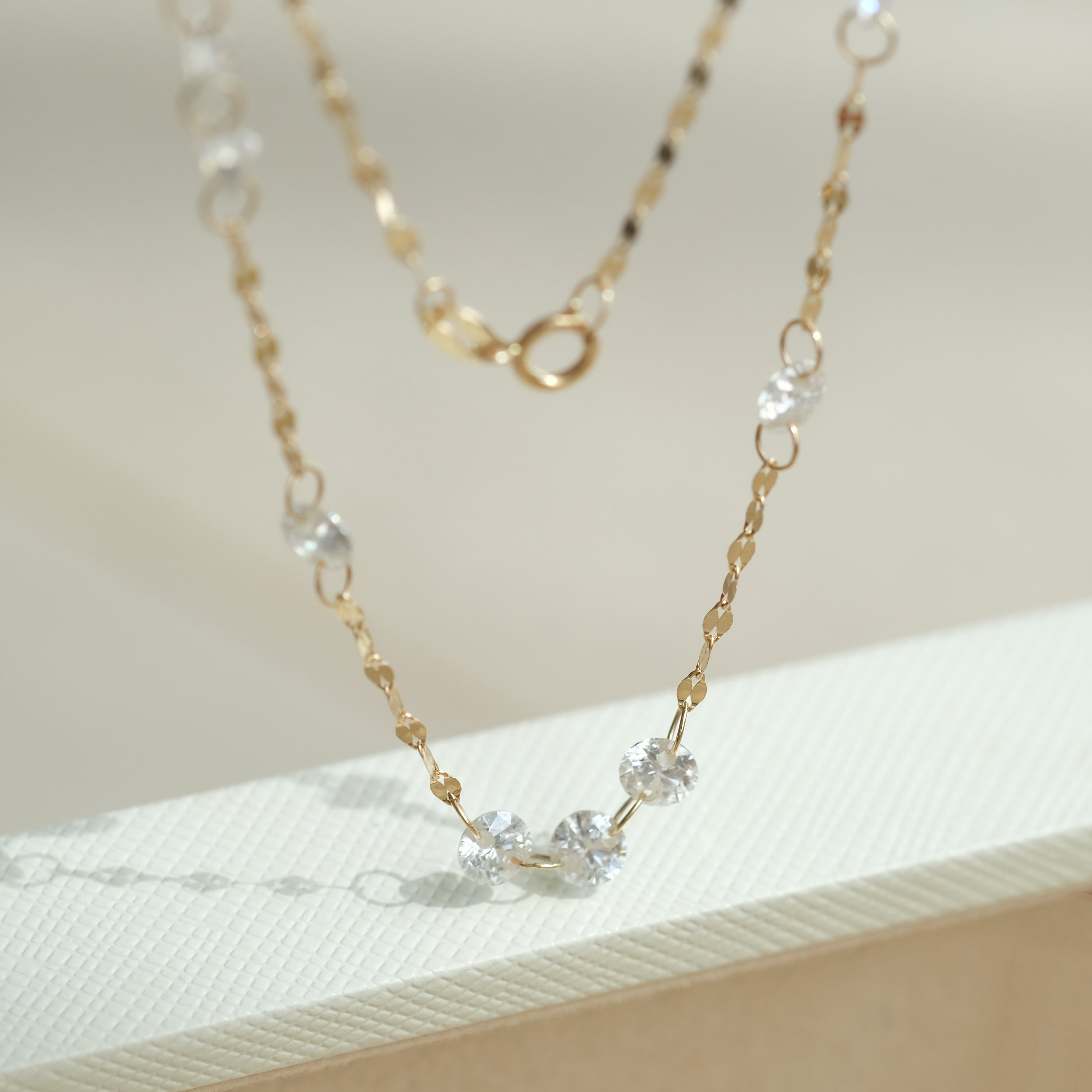 Mirror Chain with stones