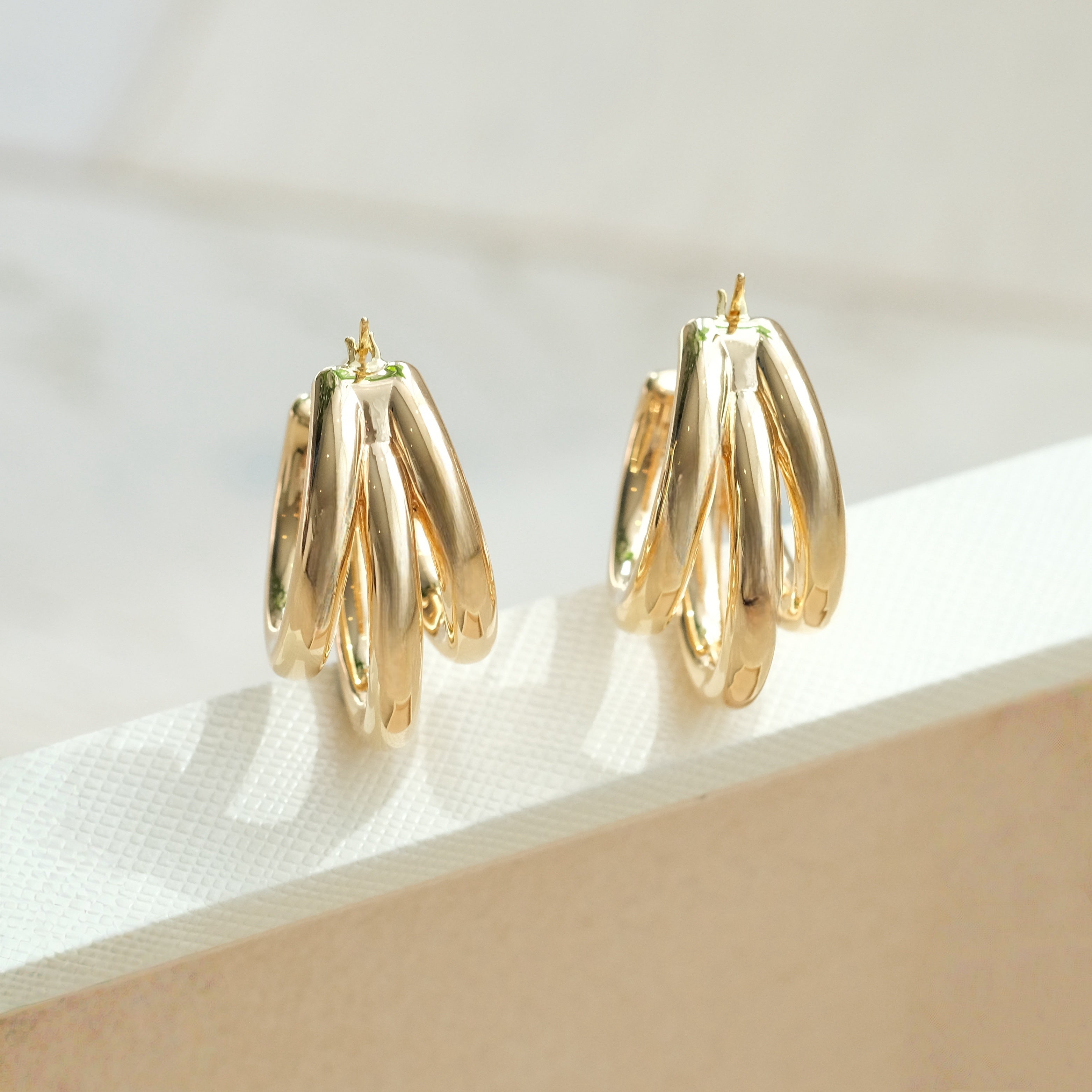 Large Trio Circle Earrings