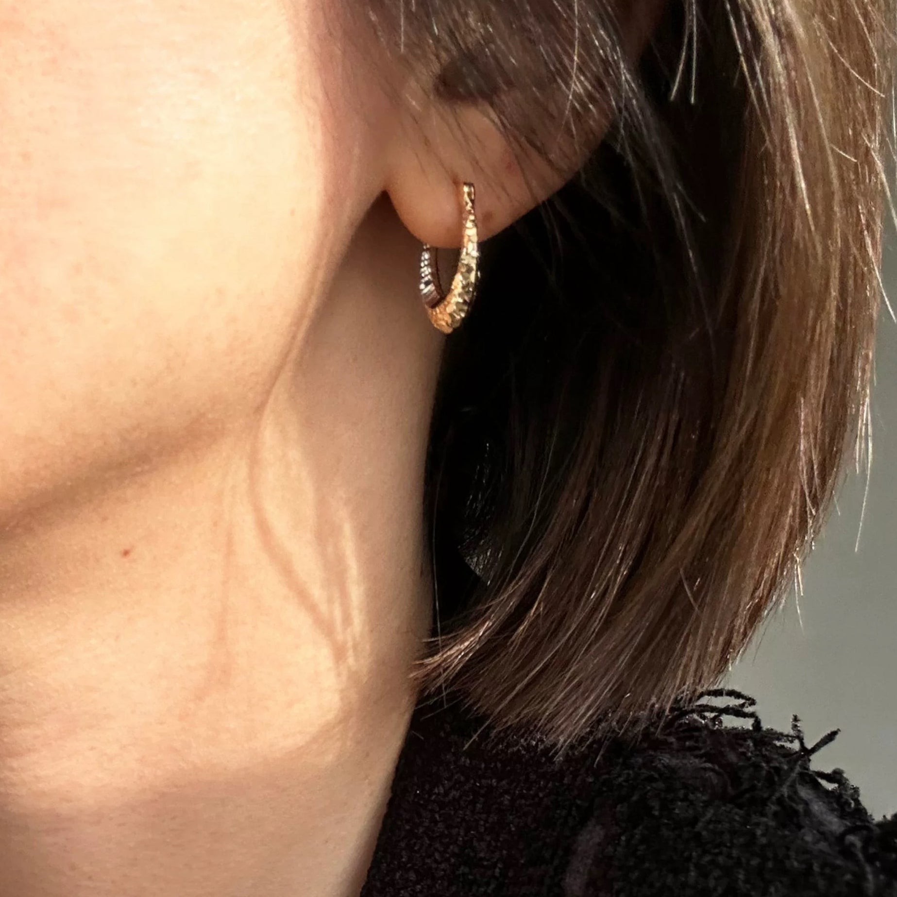 Two Tone Oval Earrings
