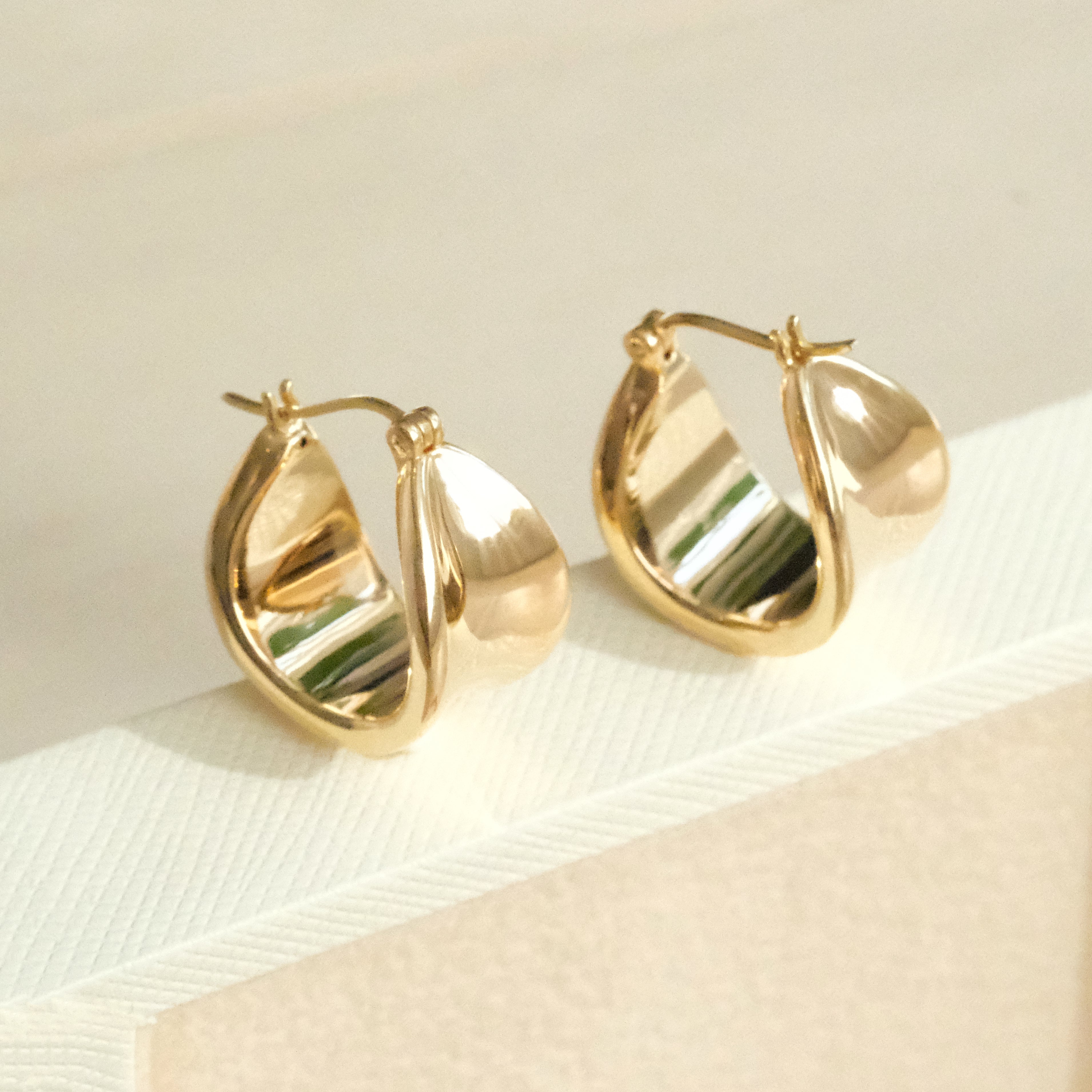 Melted Gold Hoop