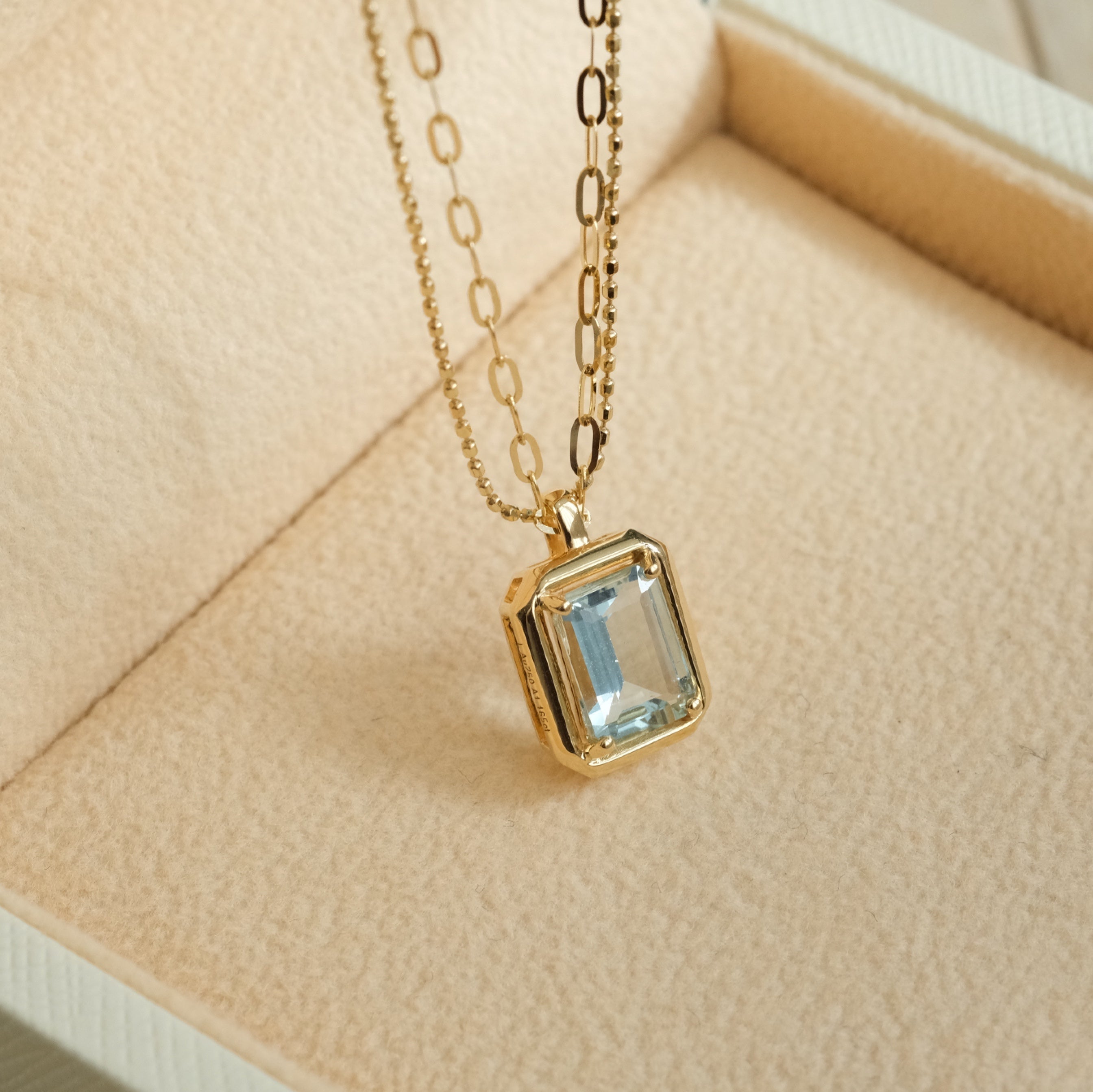 Natural Aquamarine Necklace