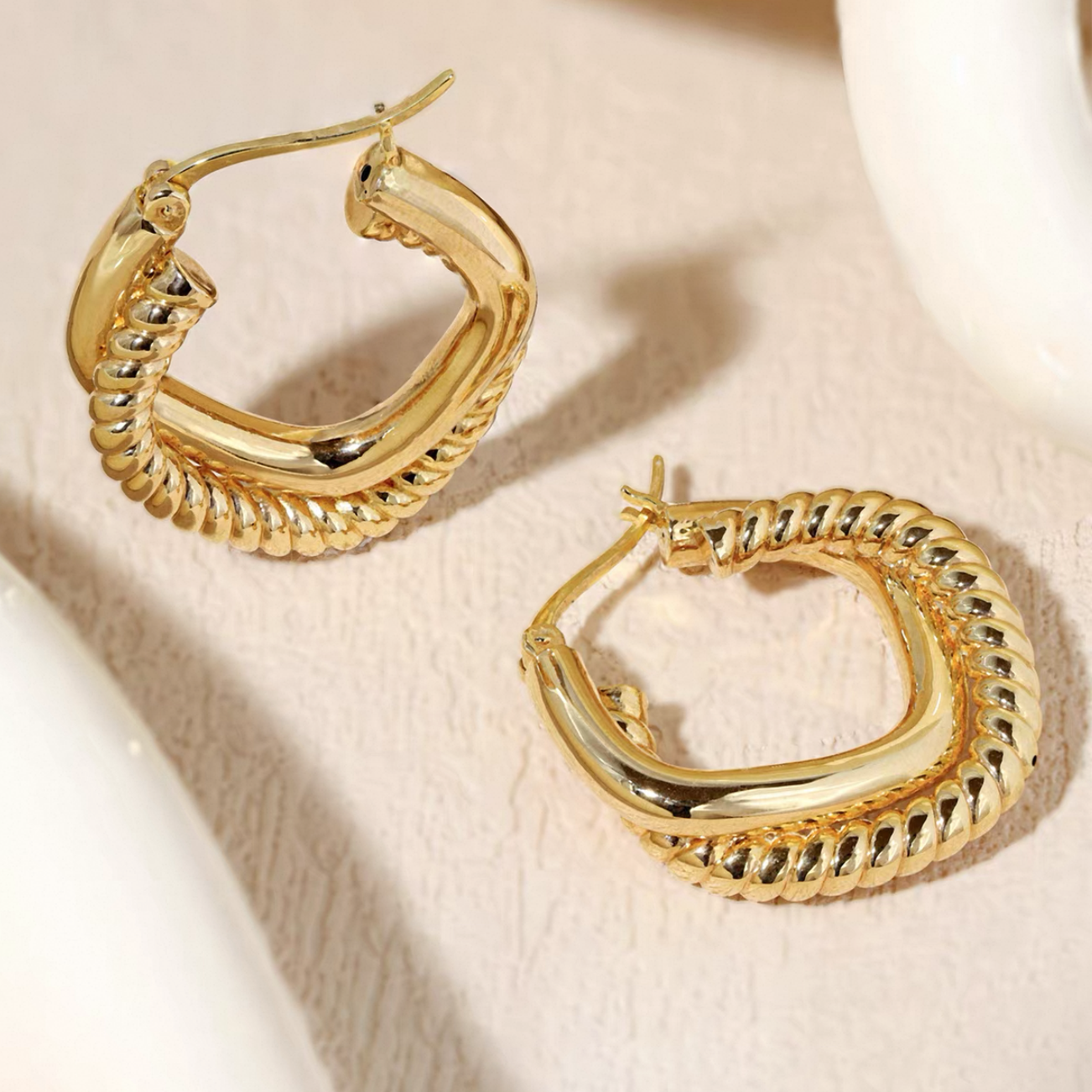 Square Twist Hoop