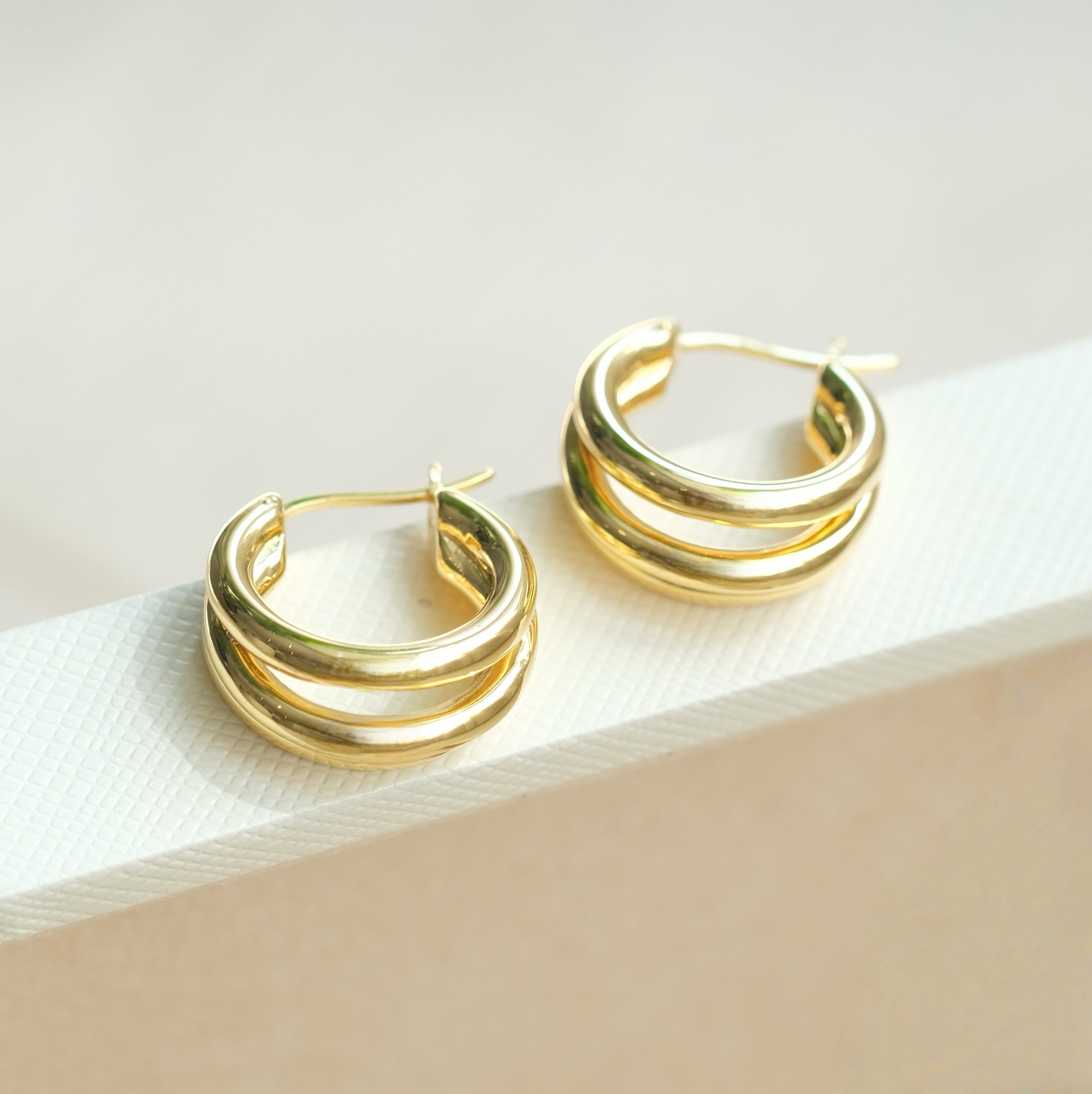 Trio Circle Earrings