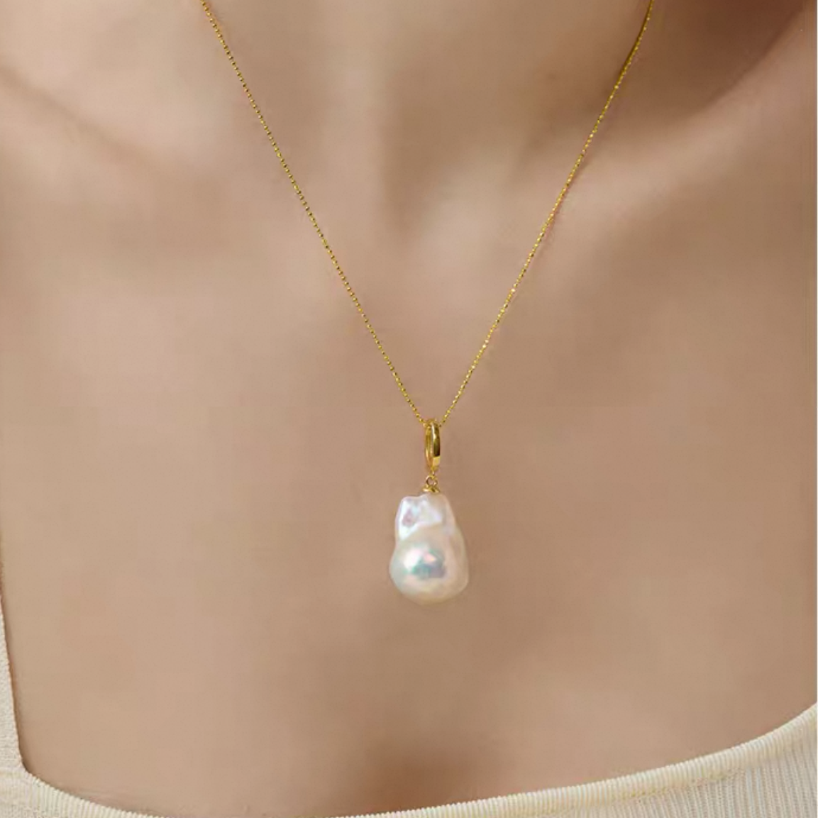 Baroque Pearl Charm