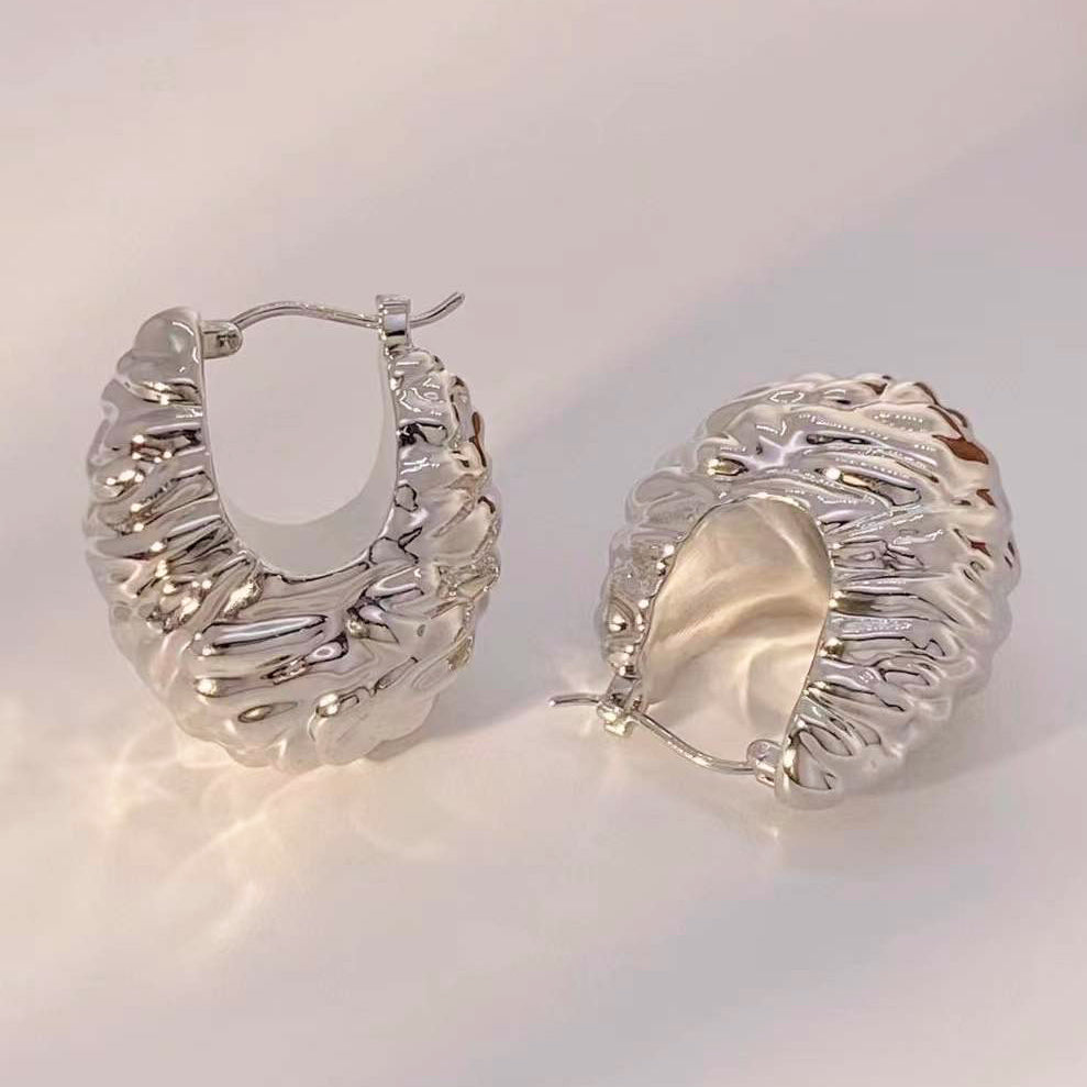 Textured Sculptural Hoops