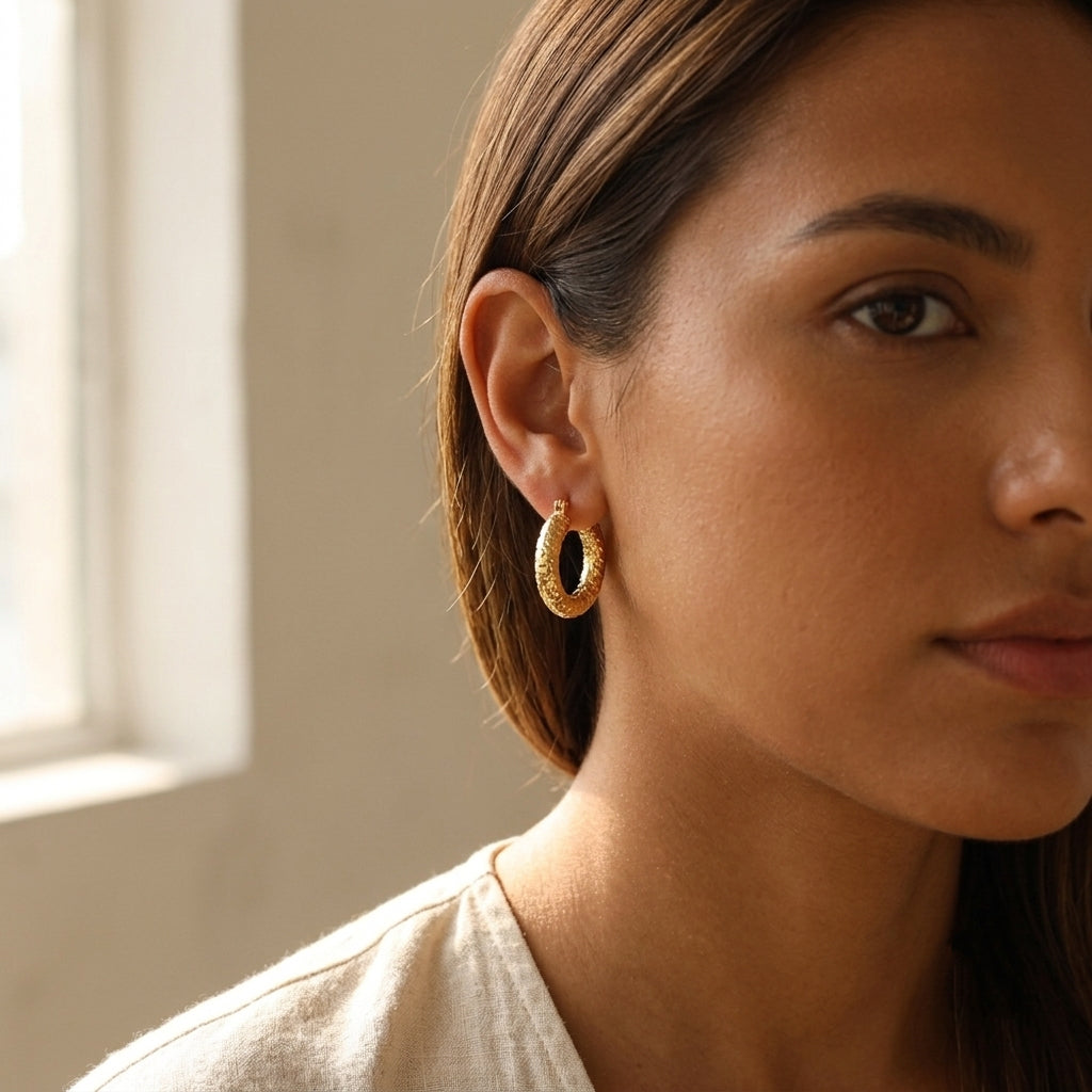 Medium Hammered Earrings