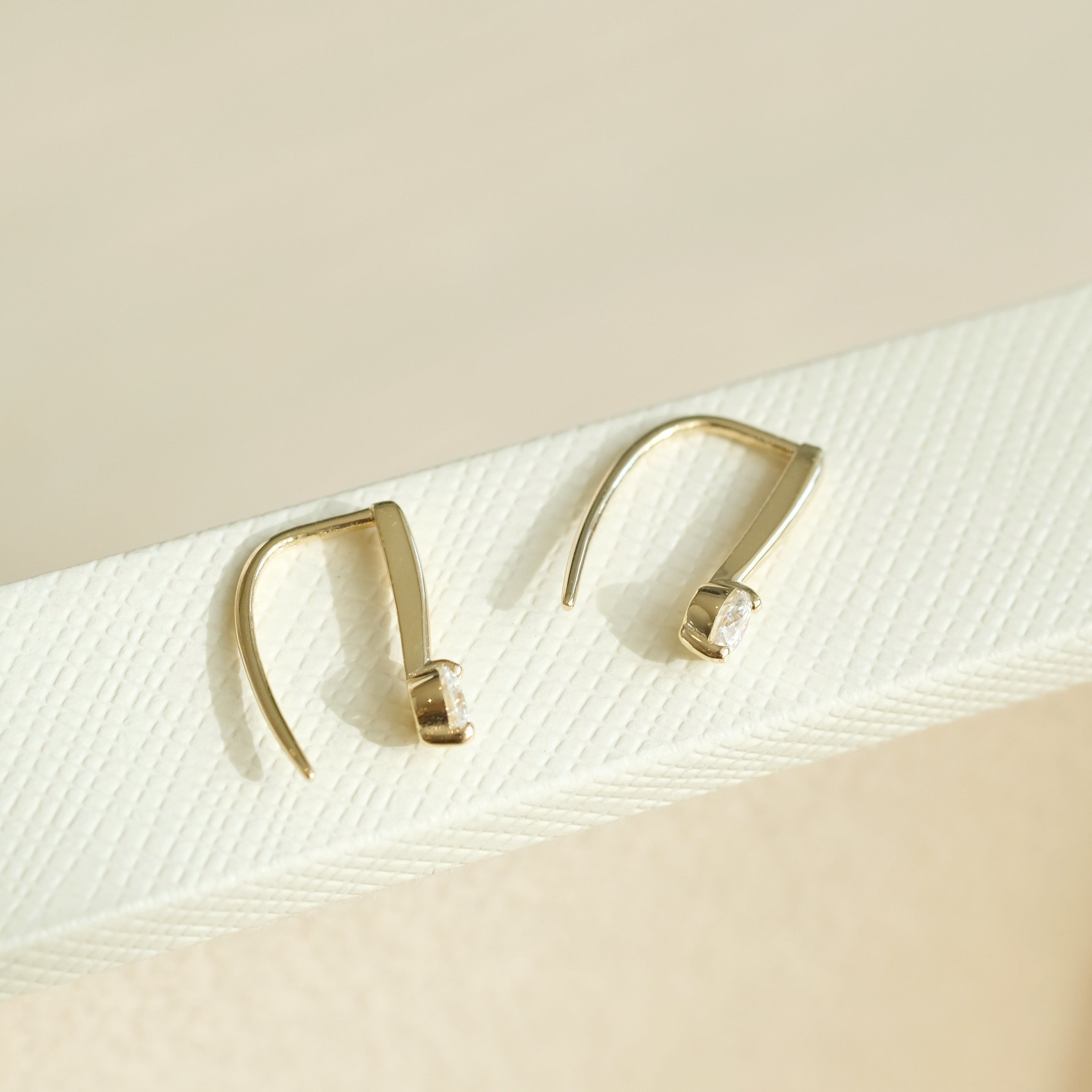 Mini Stone Hook Earrings