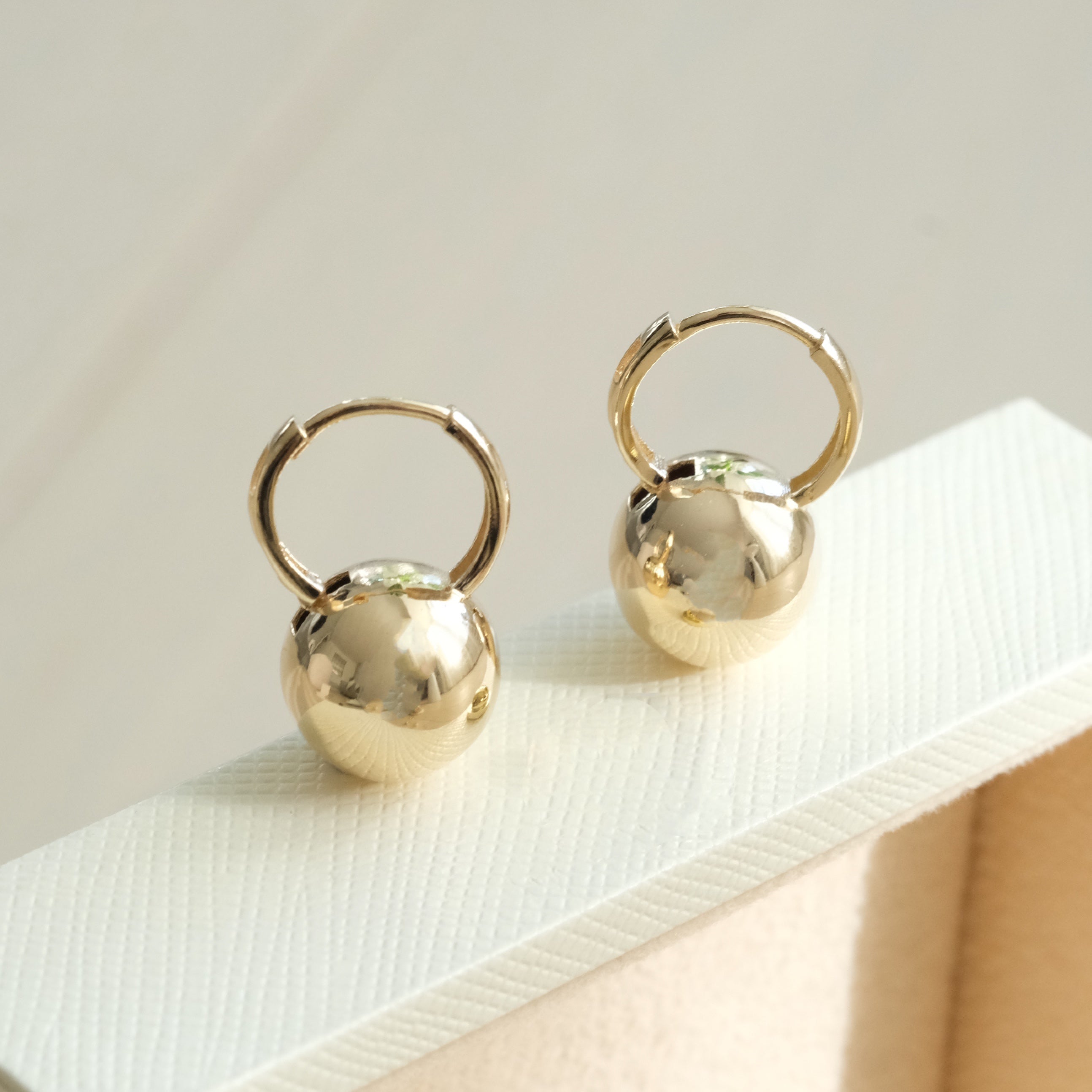 Golden Ball Drop Earrings