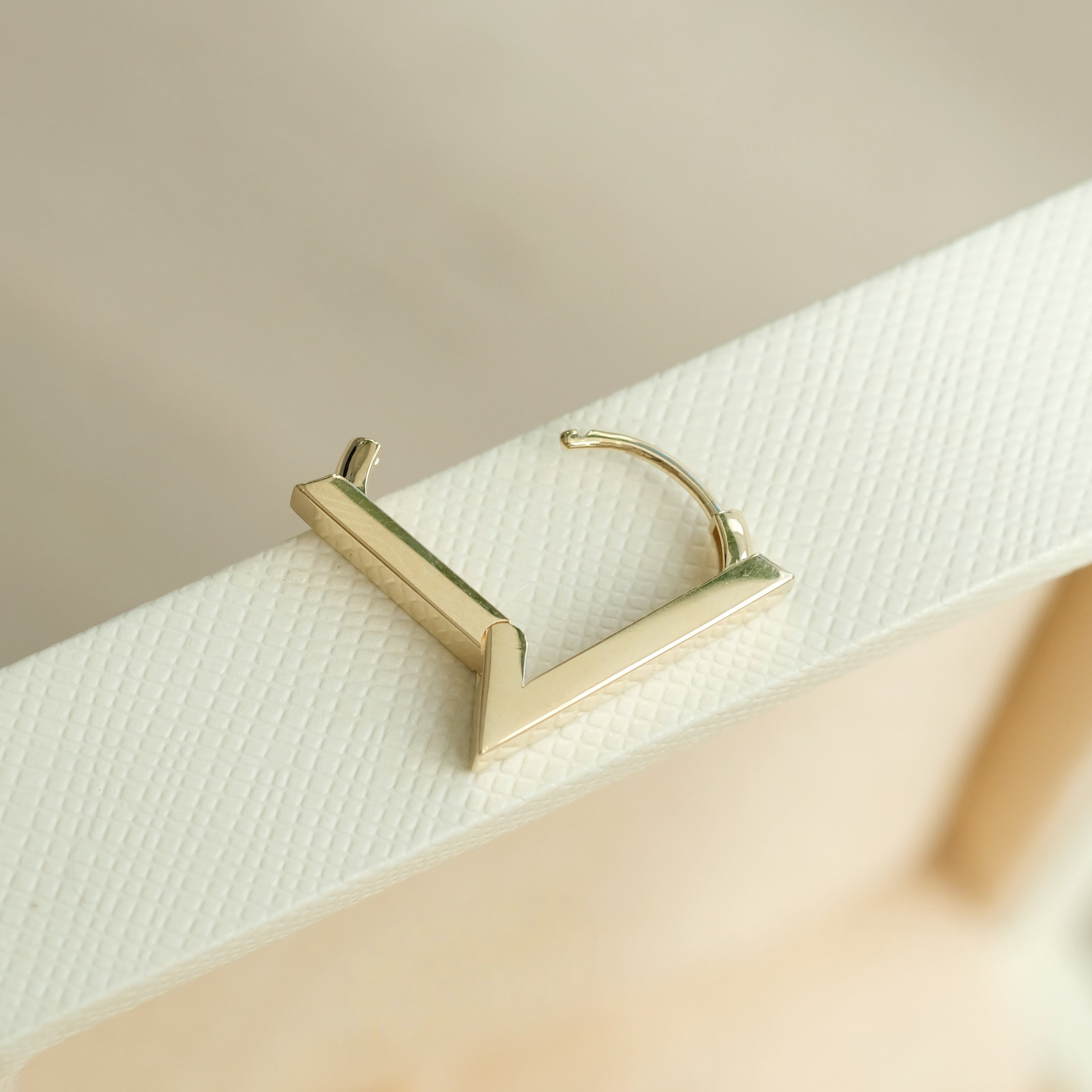 Triangle Huggie Hoops