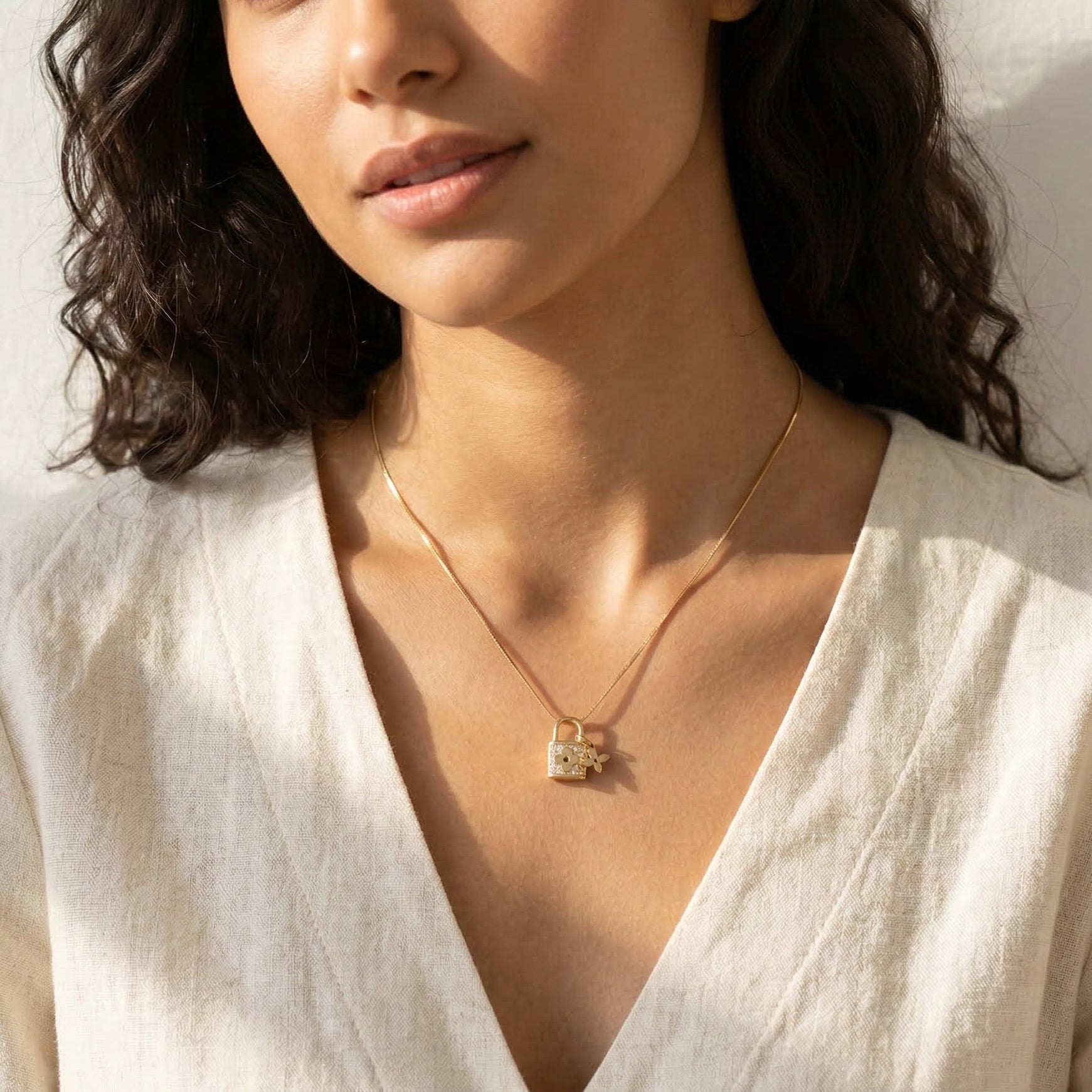 Clover Padlock Pendant