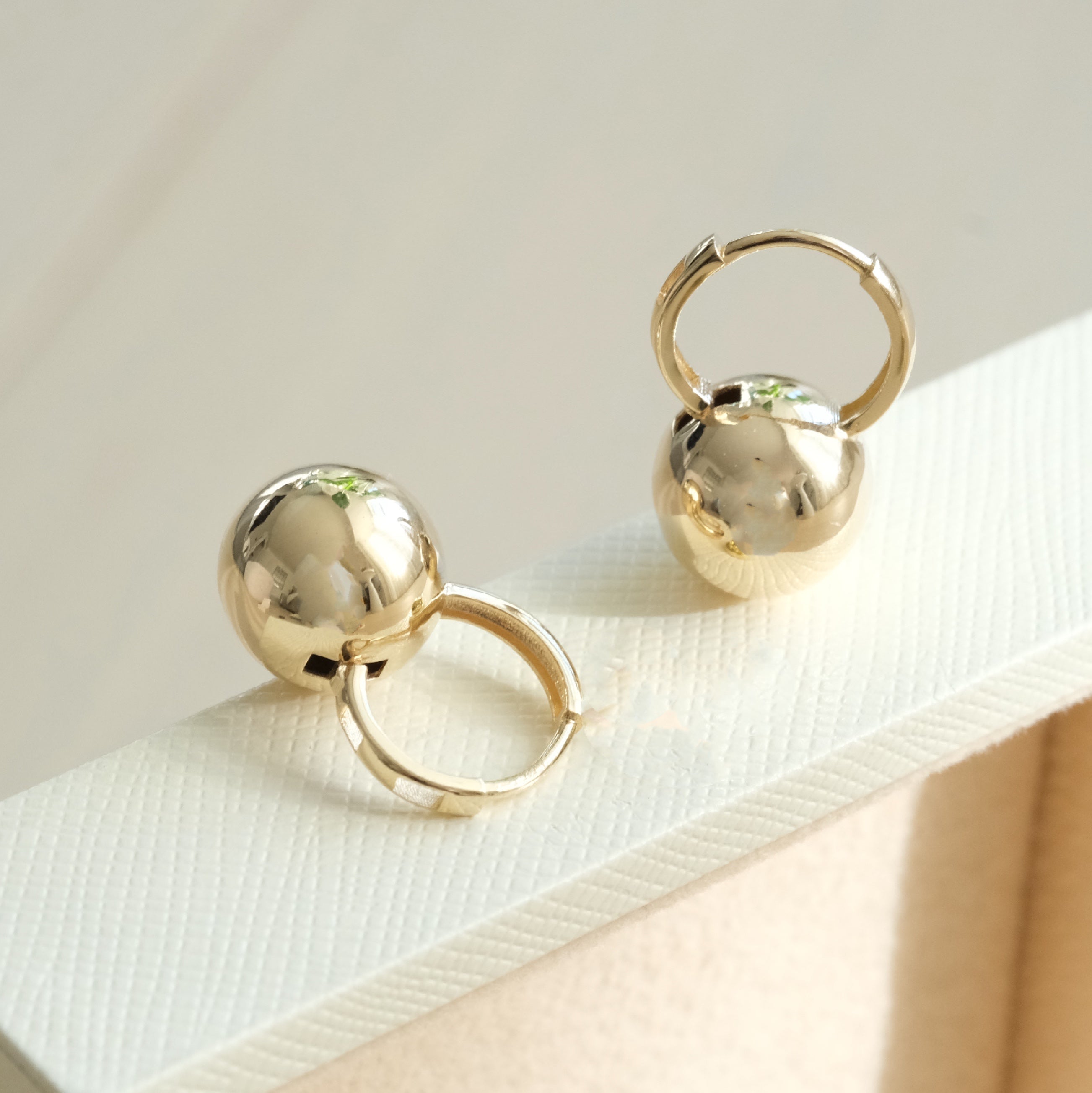 Golden Ball Drop Earrings