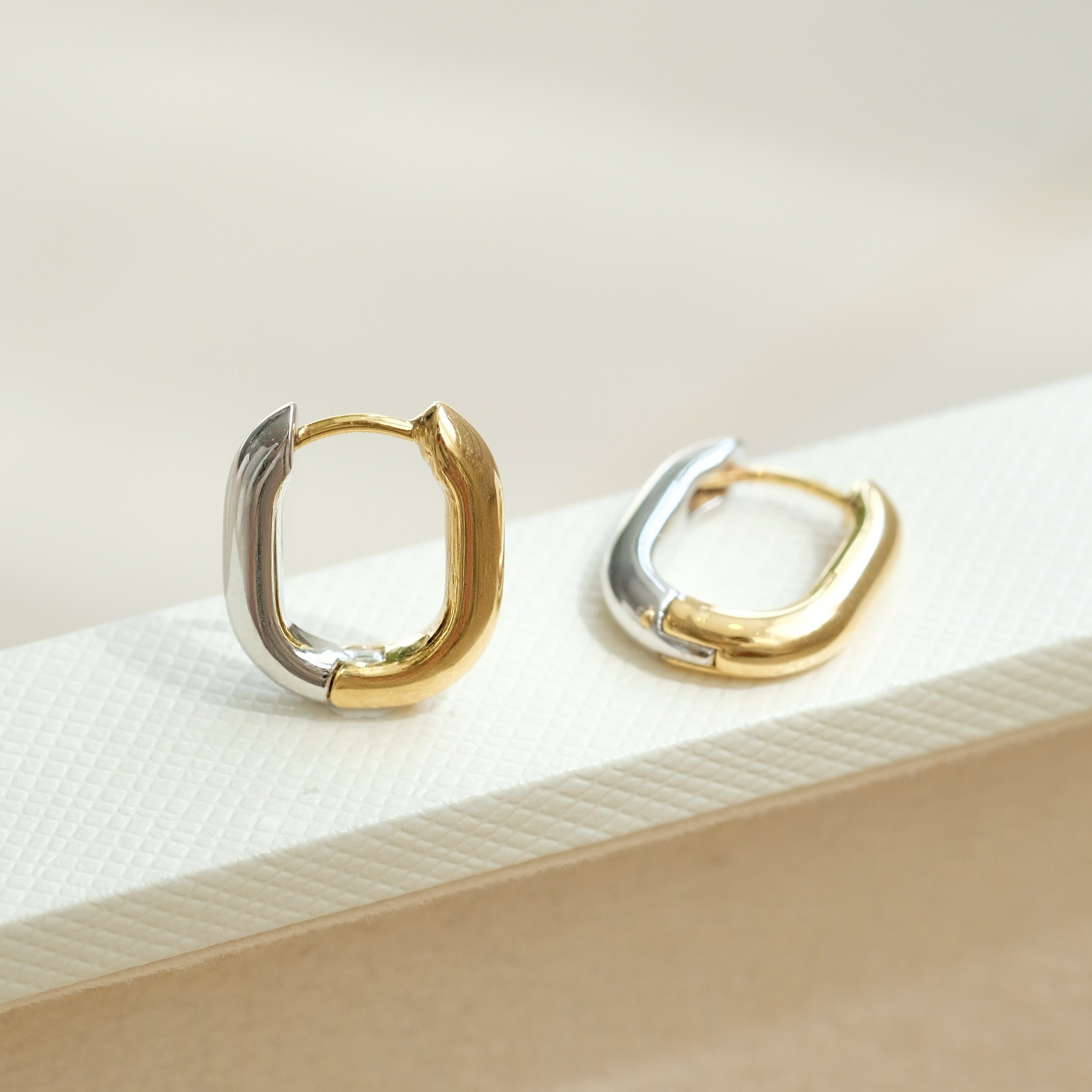 Rectangle Two Tone Hoops