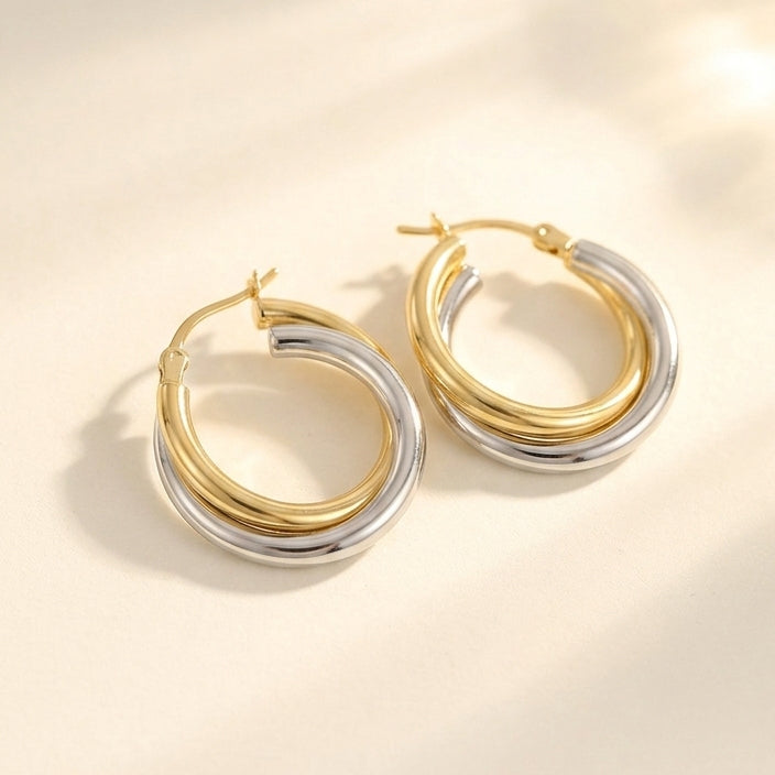 Two Tone Classic Hoops