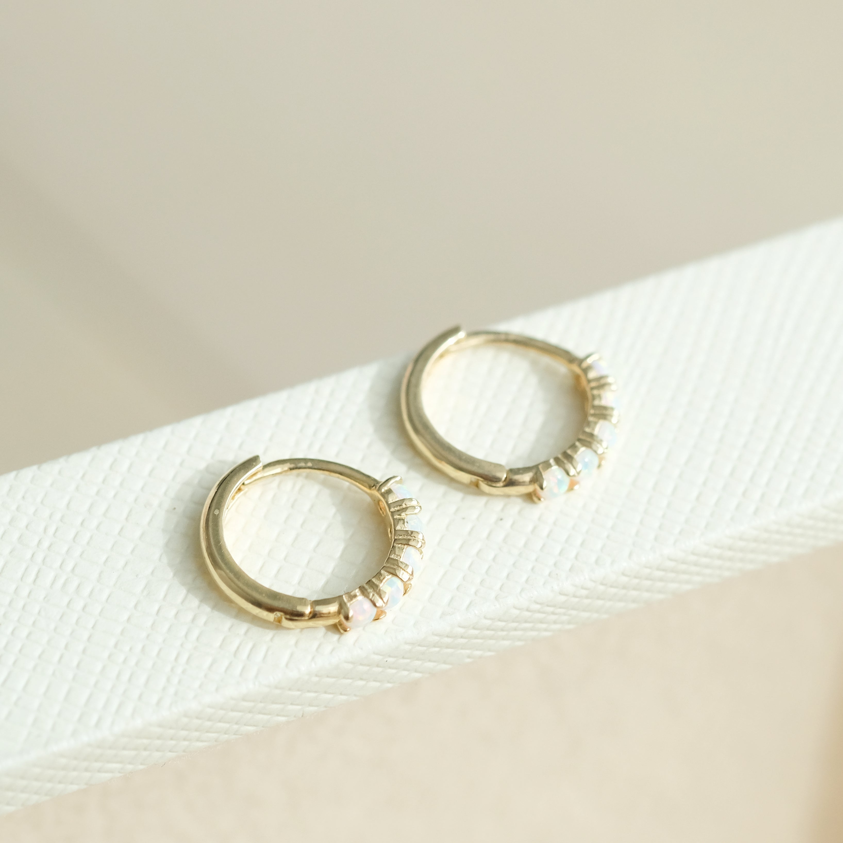 Dainty Opal Hoops