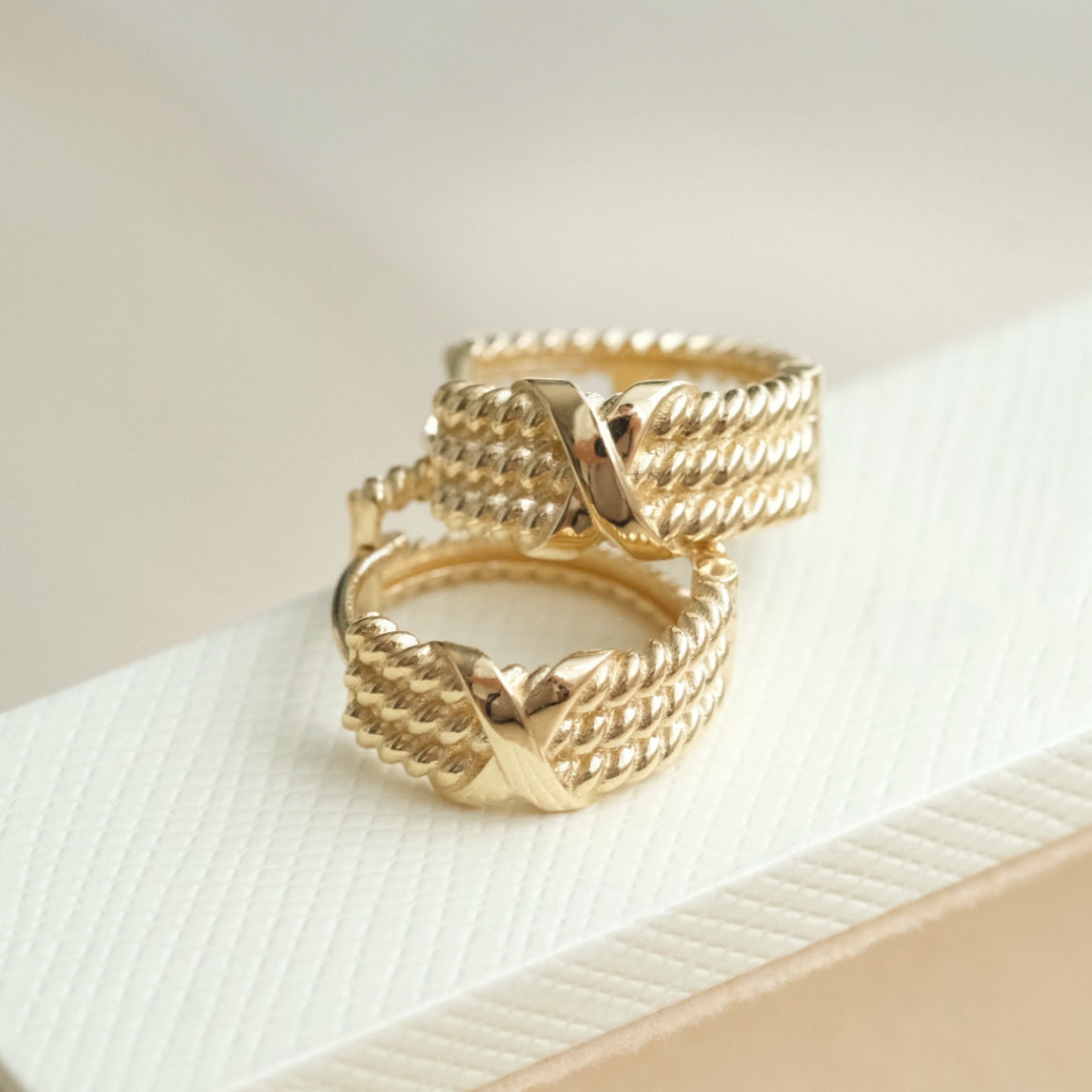 Twist Triple Layer Hoop Earring