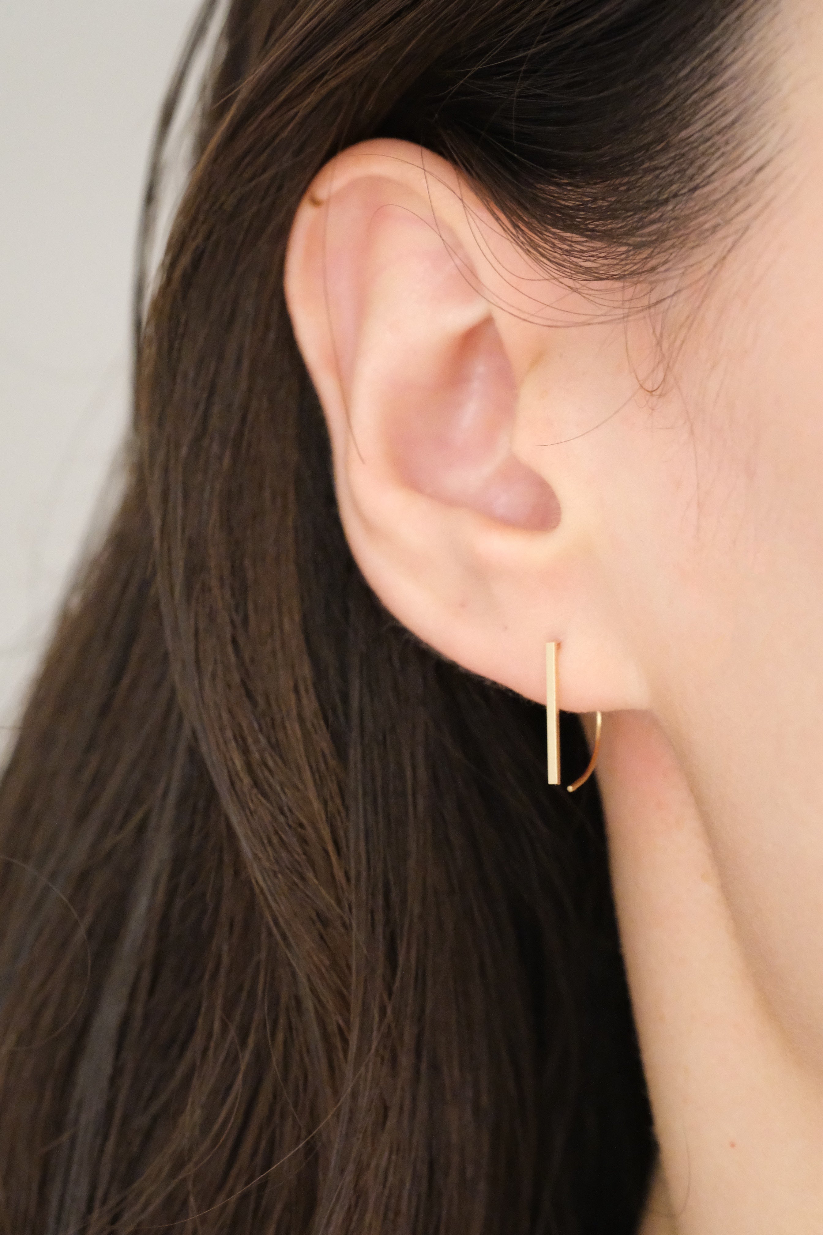 Gold Bar Dangle Earrings