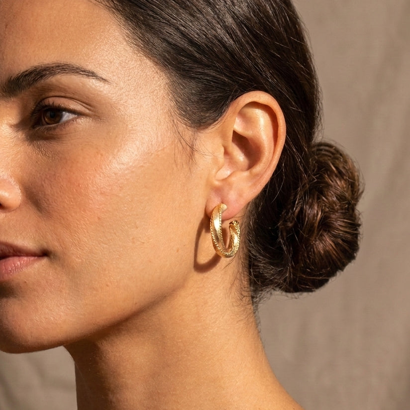 Satin Twist Hoops