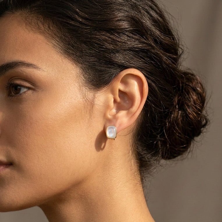 Mother Of Pearl Hoops
