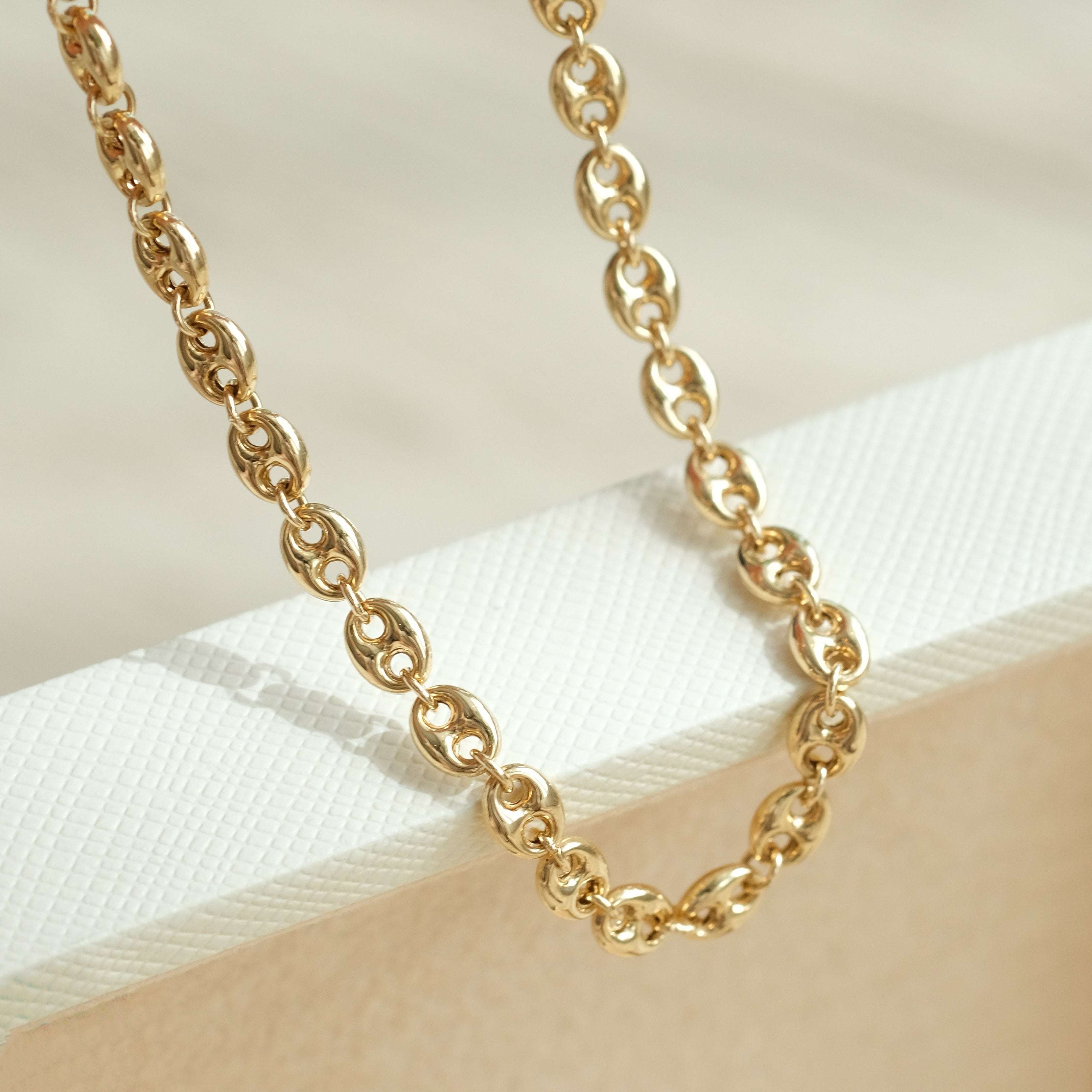 4mm Puffed Anchor Mariner Bracelet