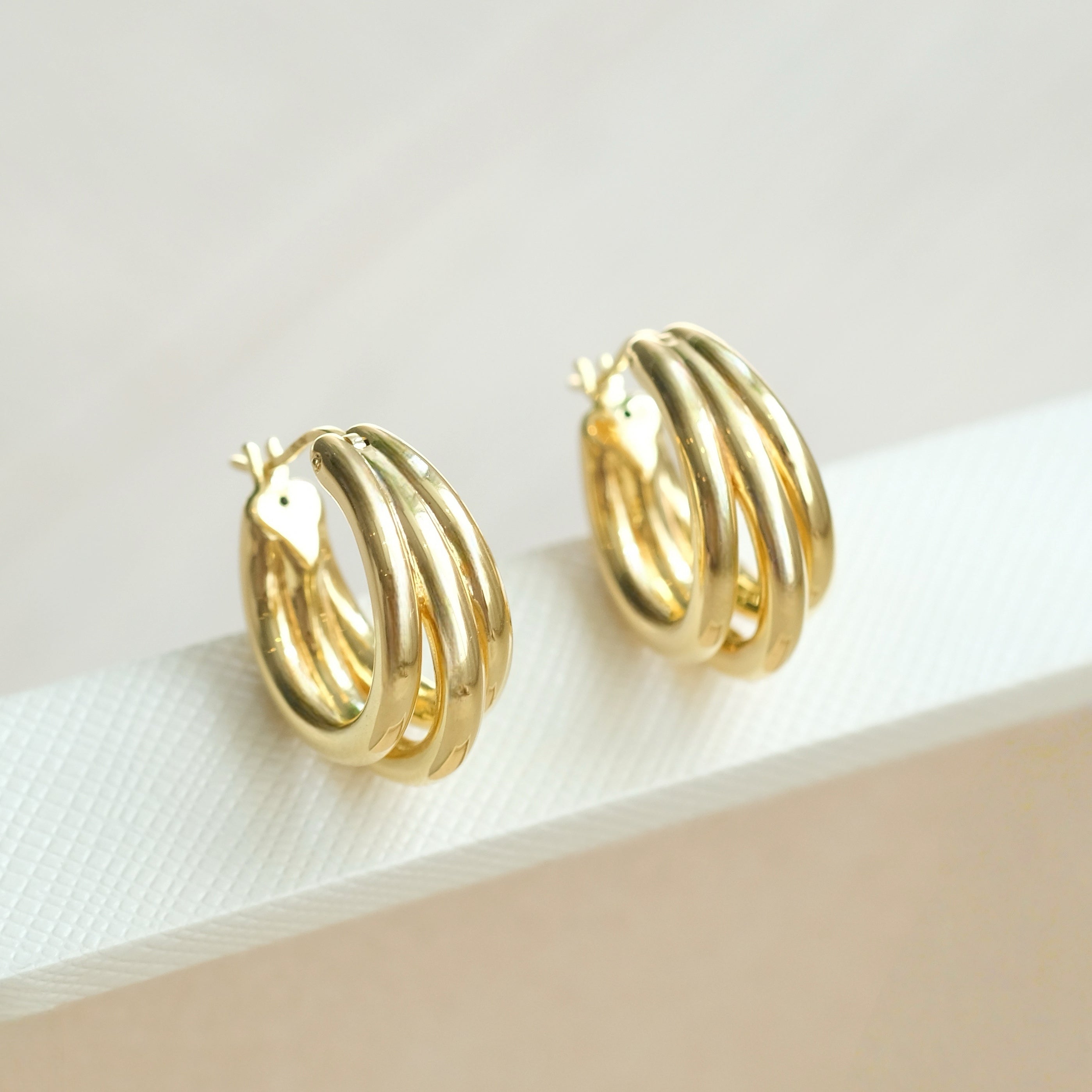 Trio Circle Earrings