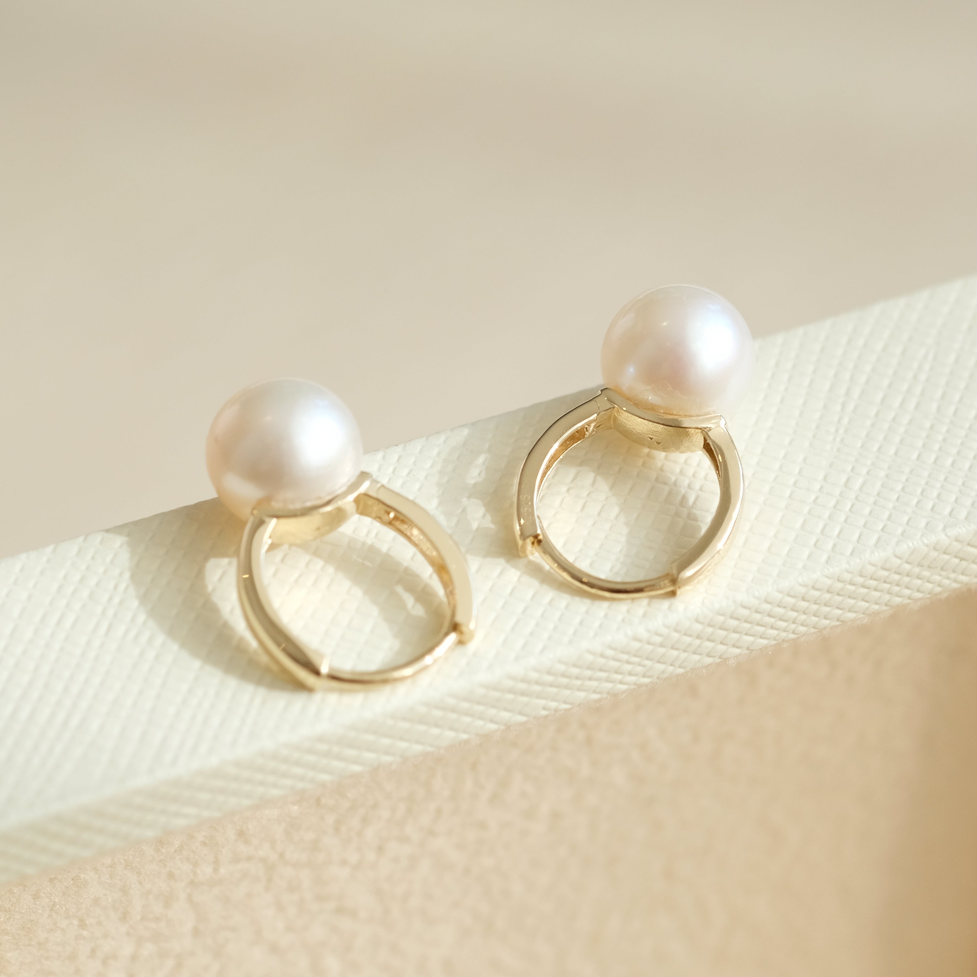 Large Pearl Hoops
