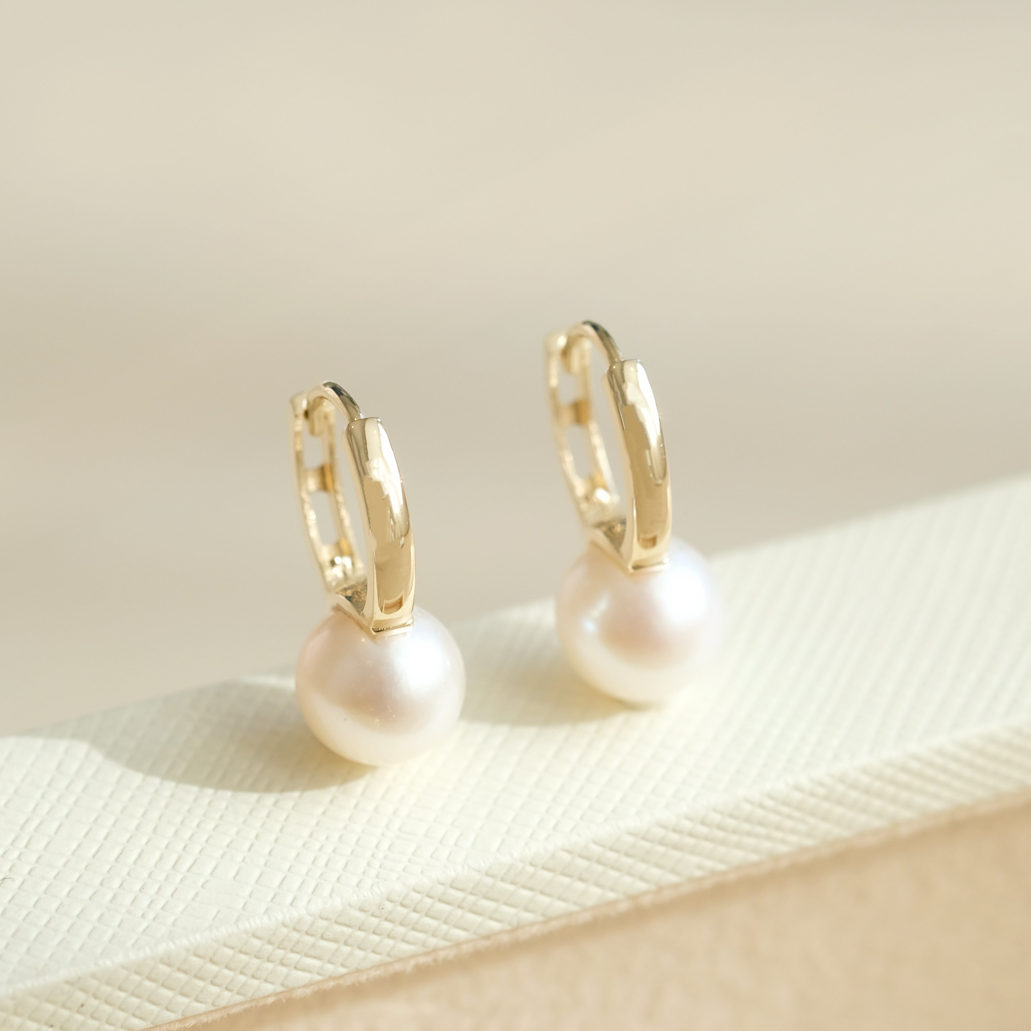 Large Pearl Hoops