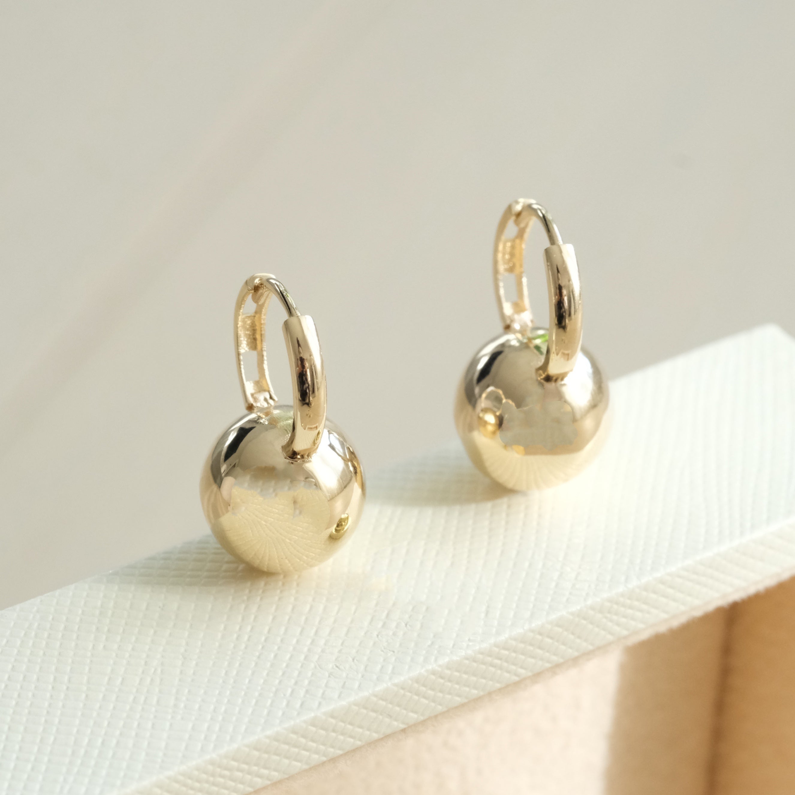 Golden Ball Drop Earrings