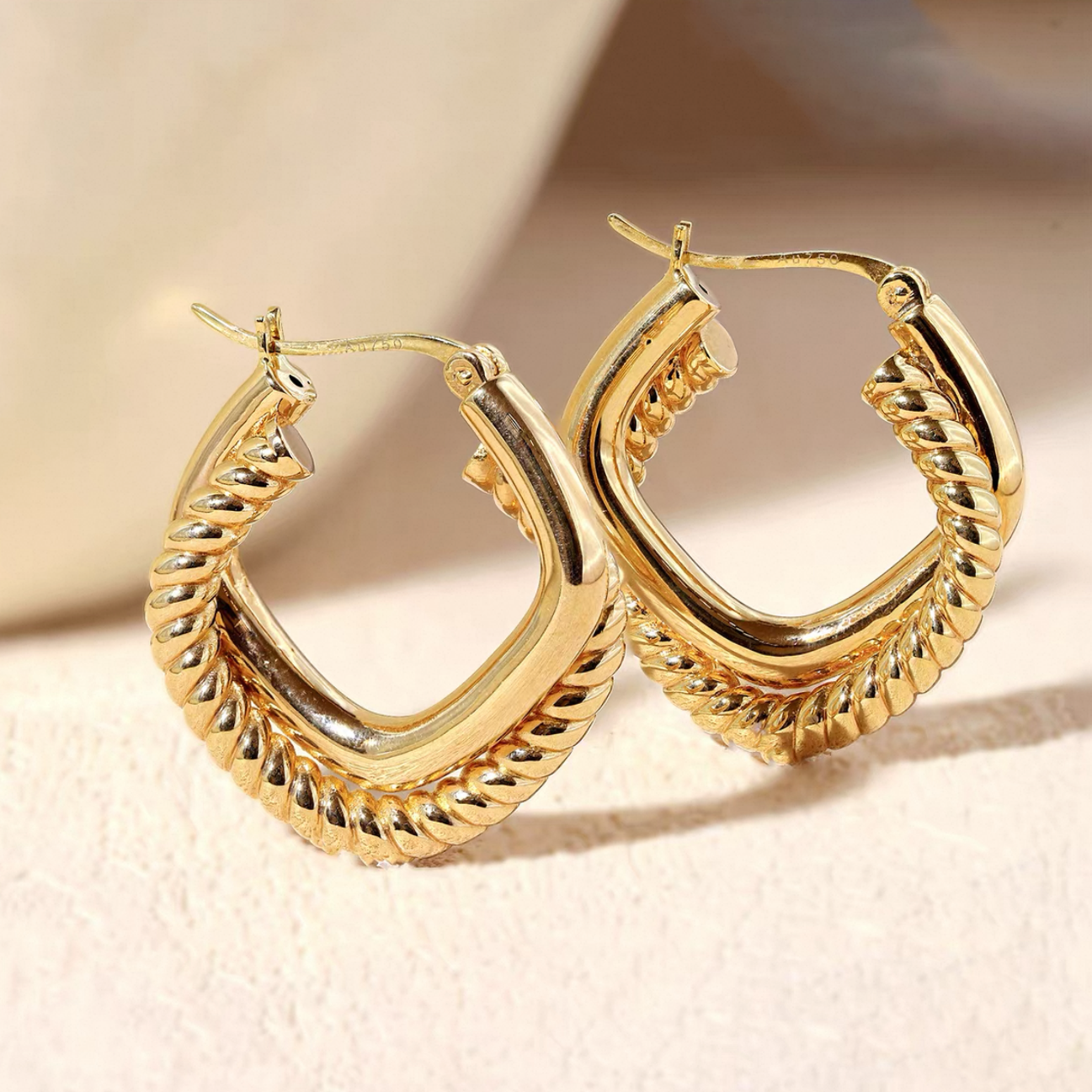 Square Twist Hoop