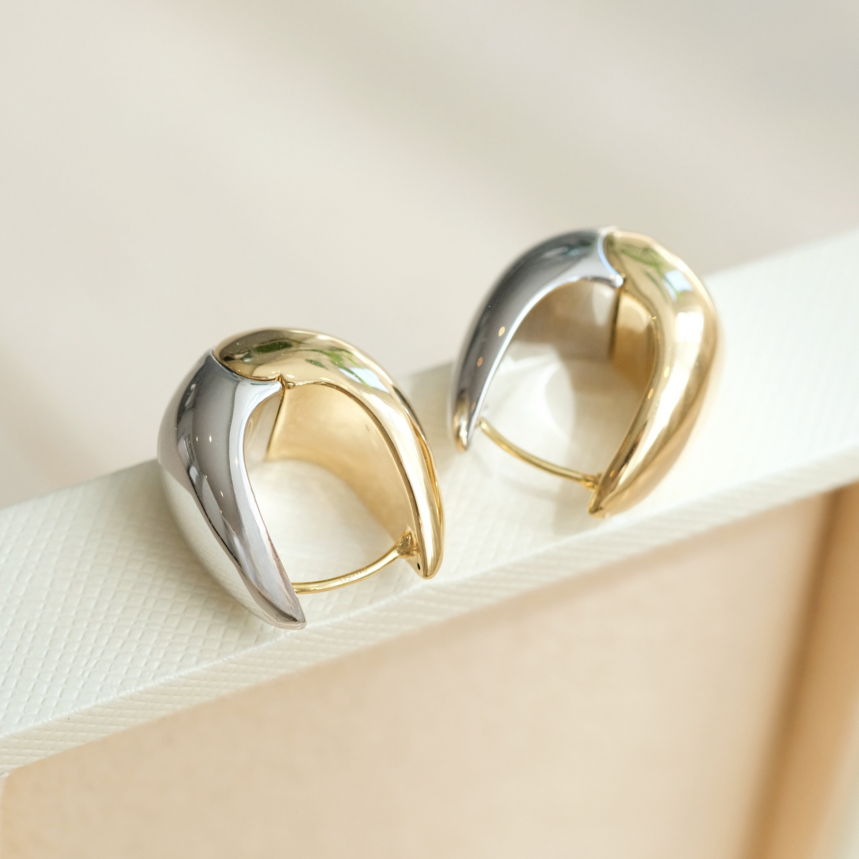 Two Tone Tapered Earrings