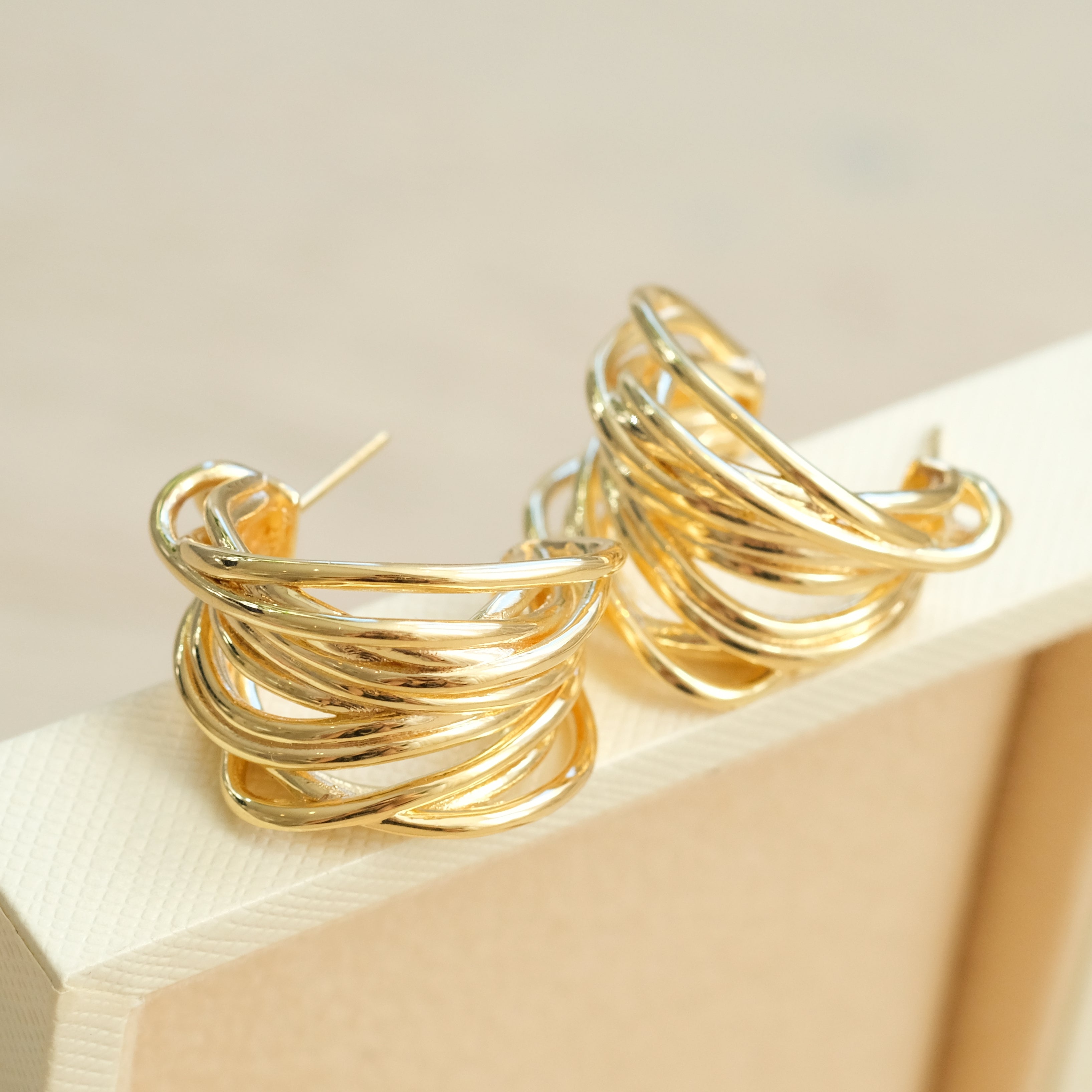 Bird Nest Hoops