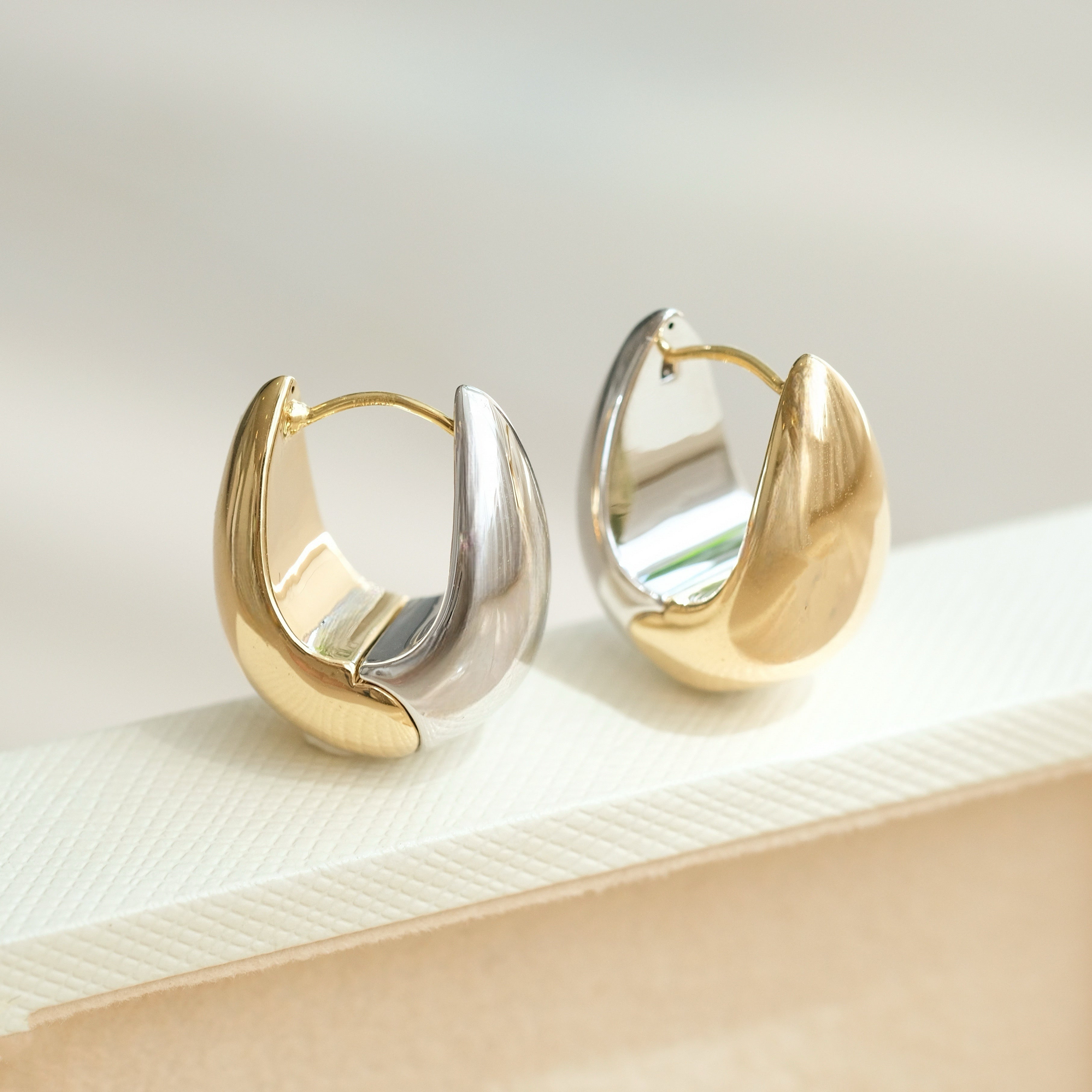 Two Tone Tapered Earrings