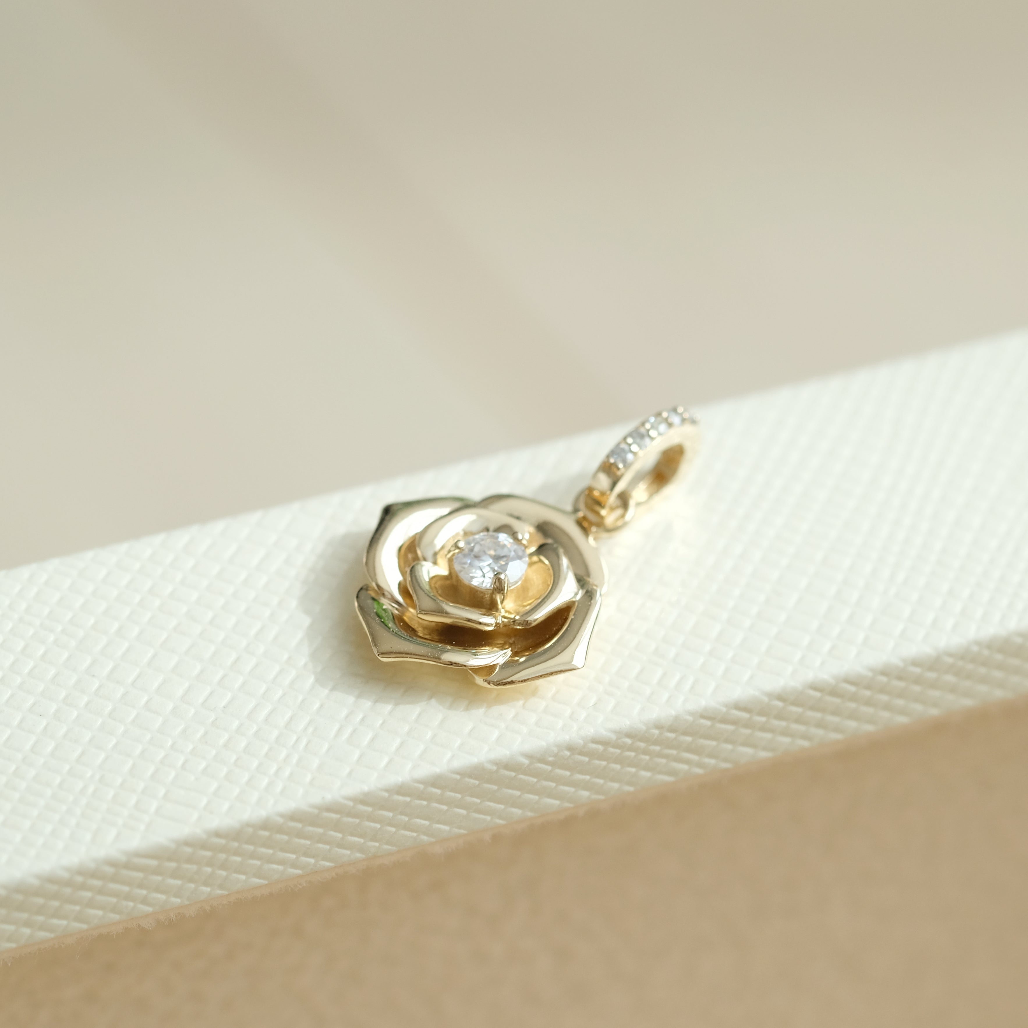 Gold Rose Charm