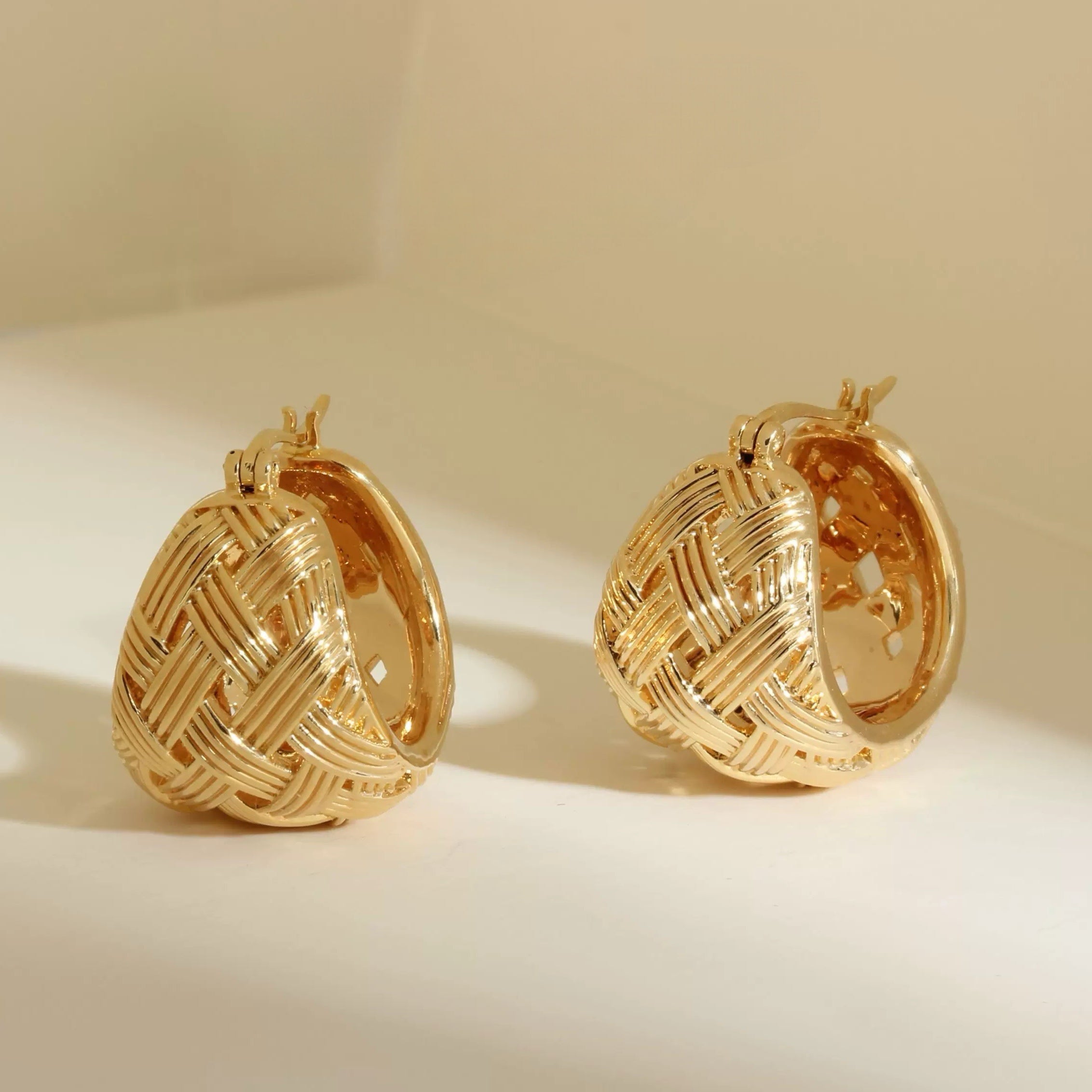 Woven Ball Earrings