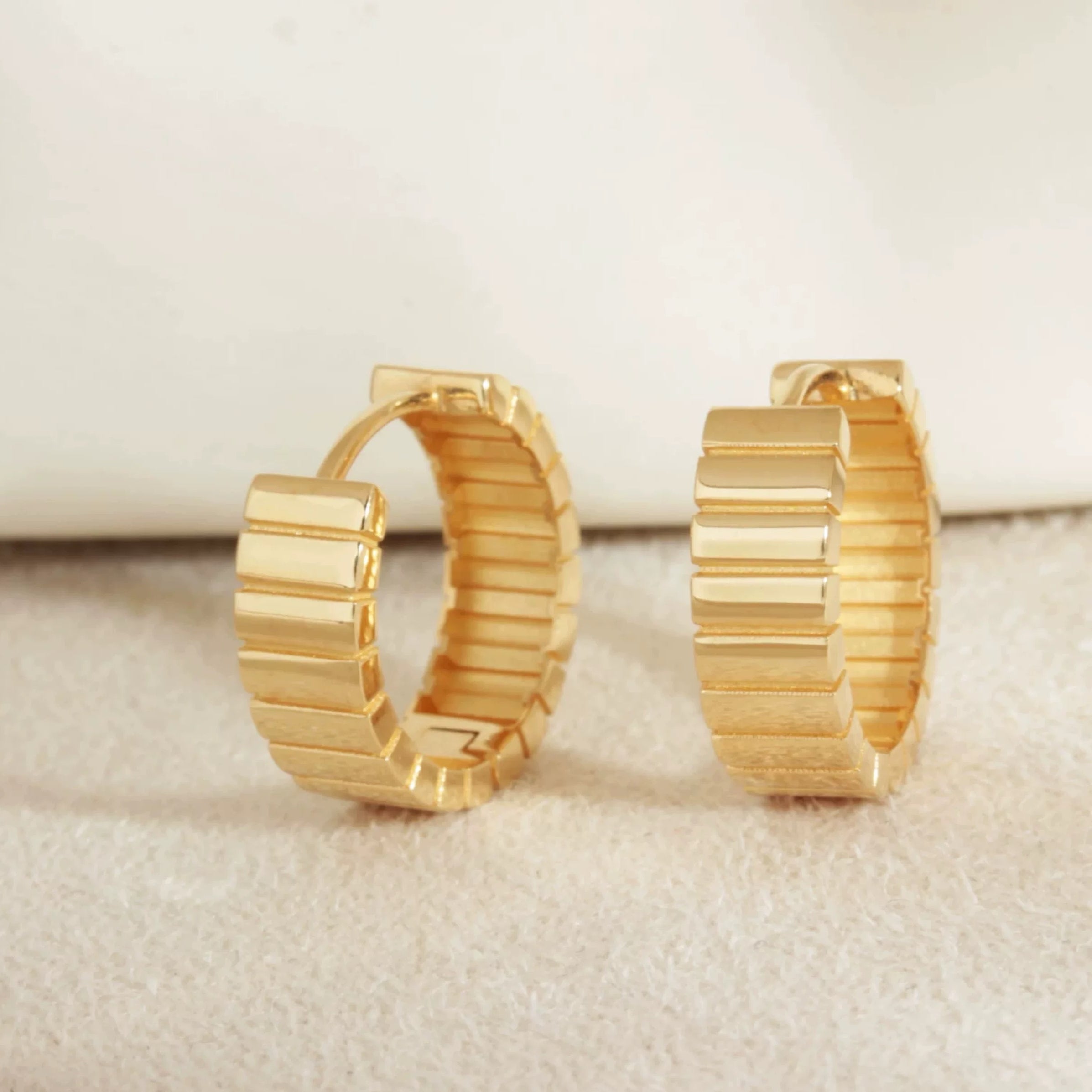 Ridge Hoop Earrings