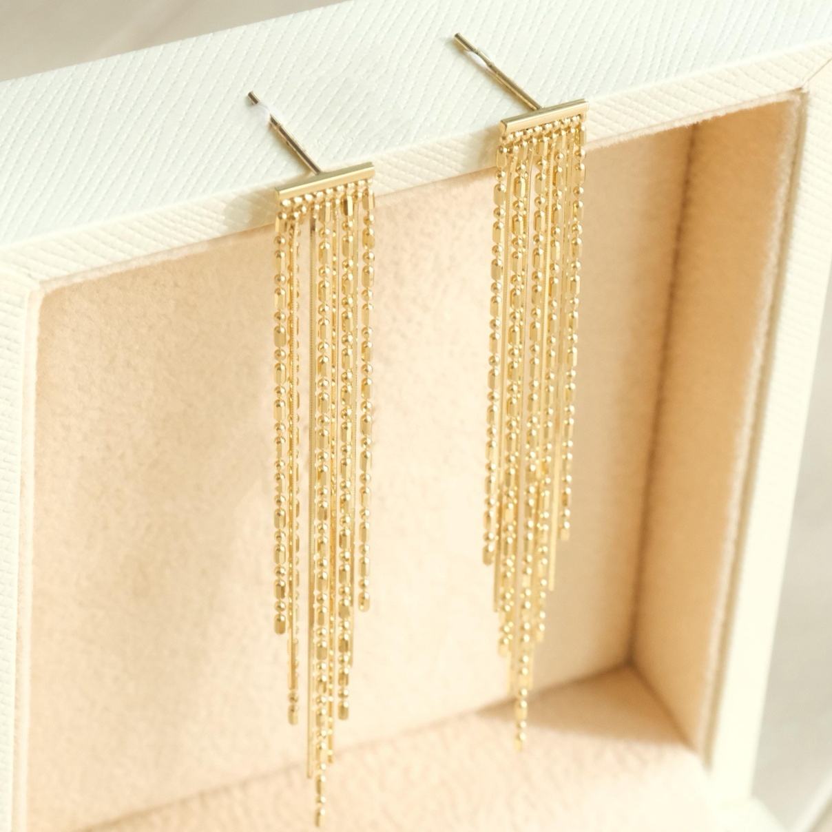 Long Beads Tassel Earrings