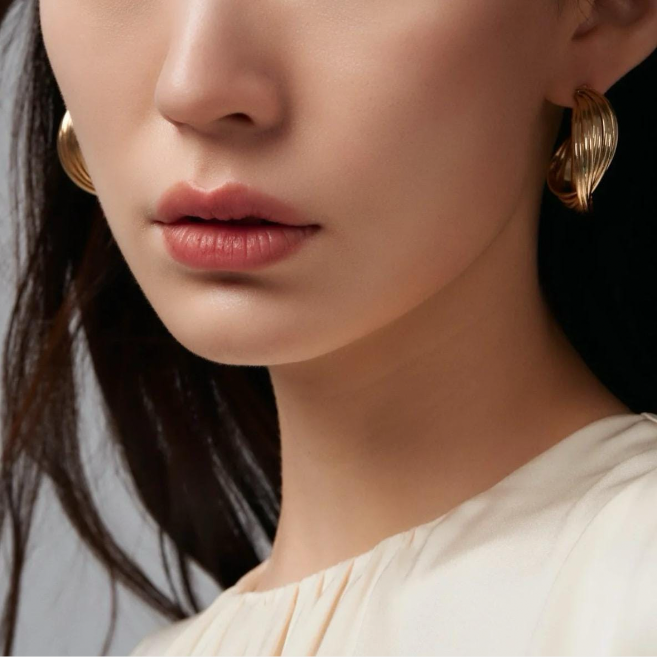 Twisted Ridge Hoop Earrings