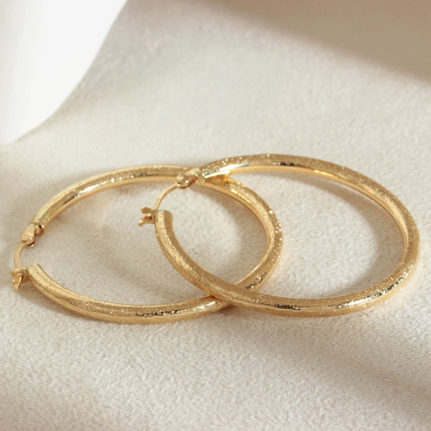 Shimmer Gold Hoops
