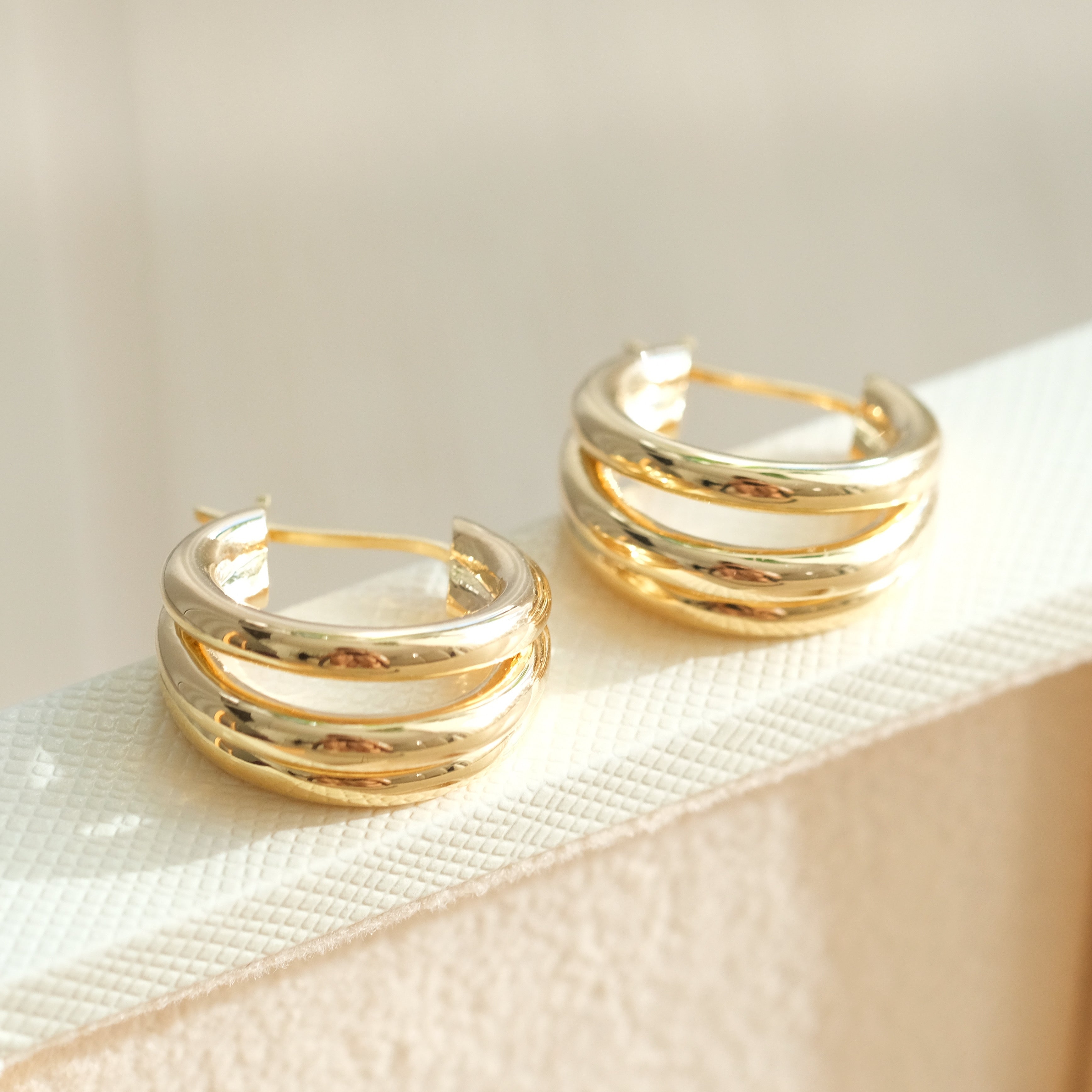Trio Circle Earrings