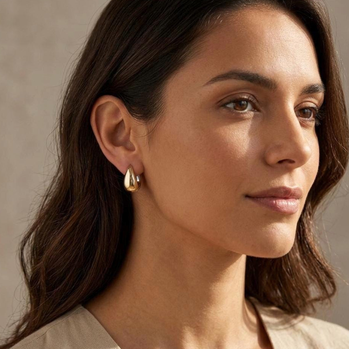 Two Tone Tapered Earrings