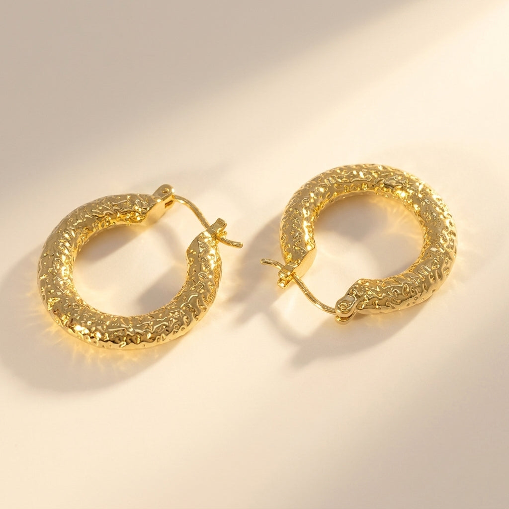 Medium Hammered Earrings