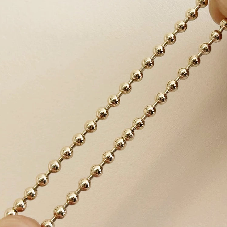 4mm Polished Beads Bracelet