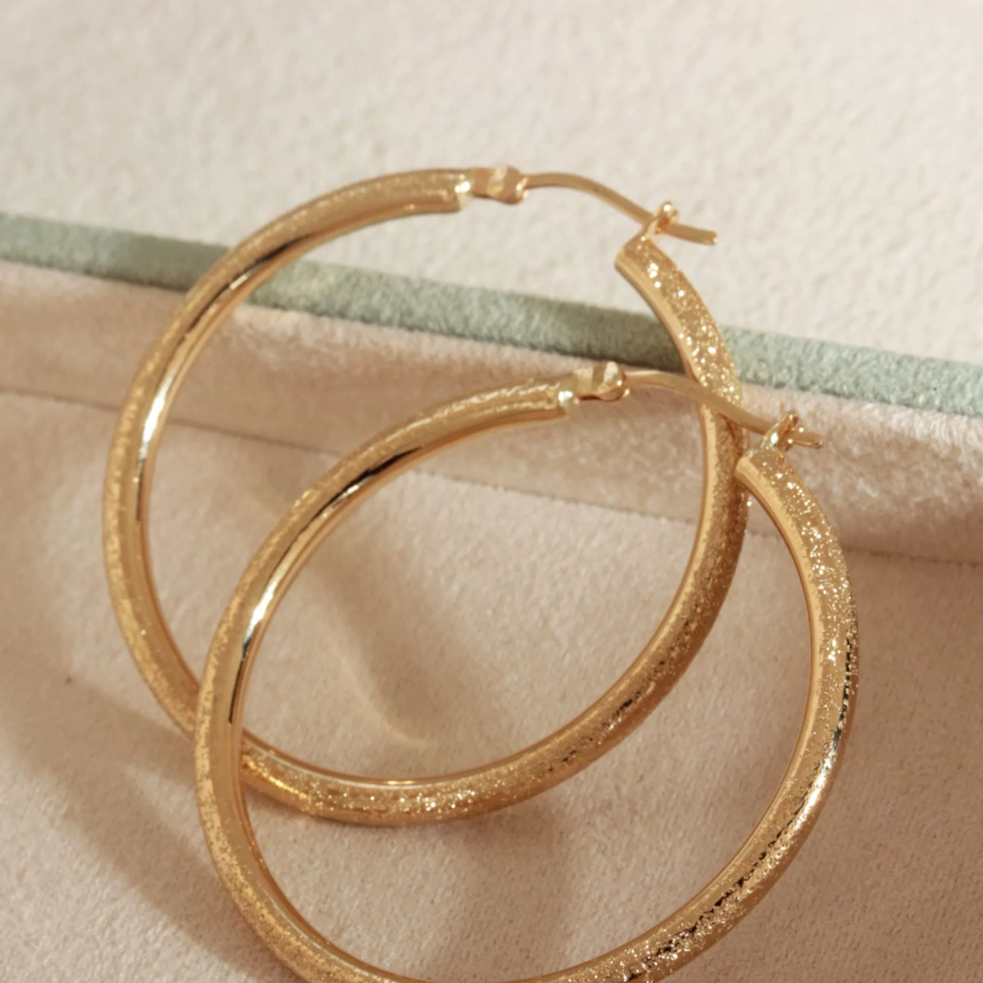 Shimmer Gold Hoops