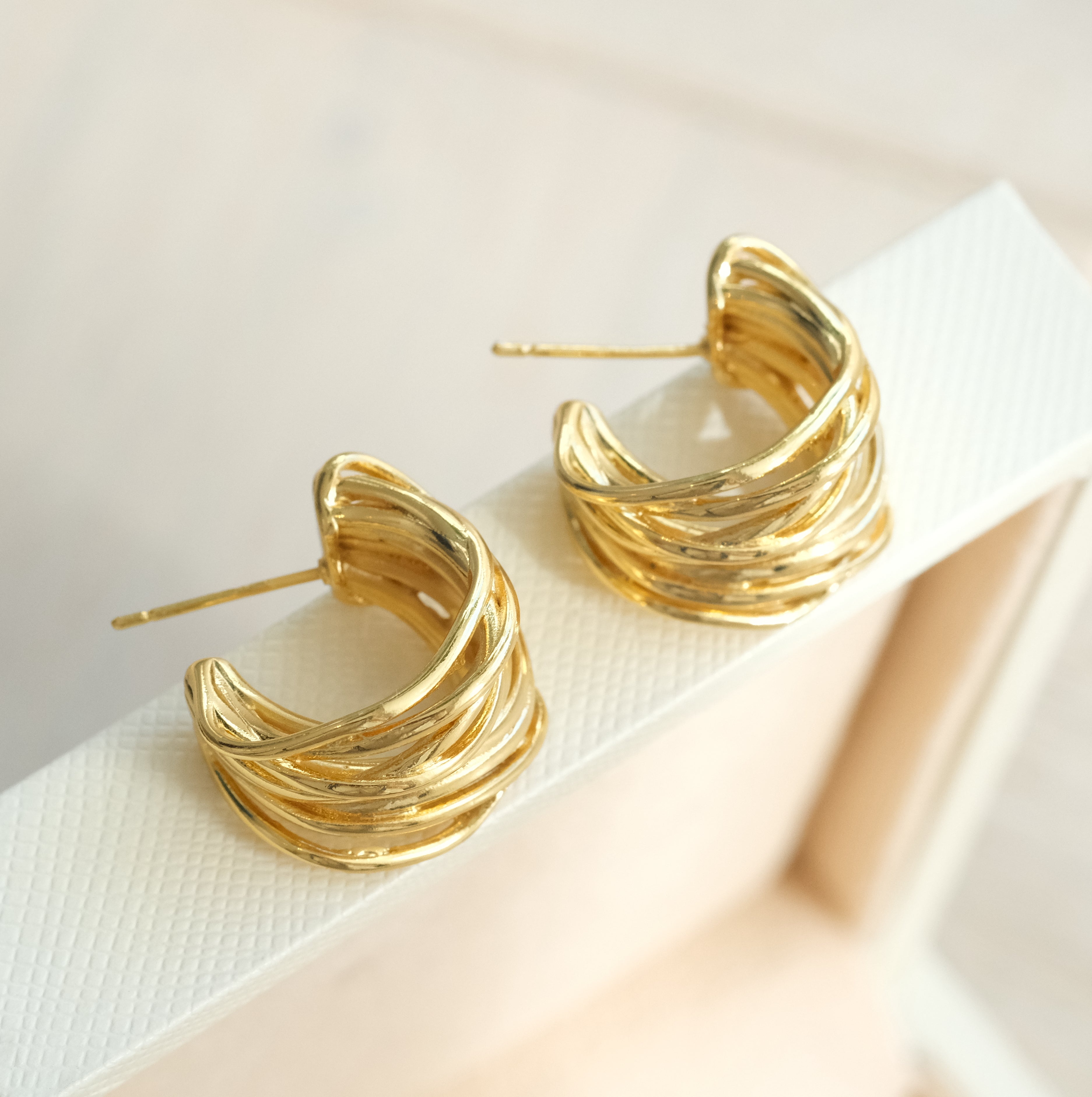 Bird Nest Hoops