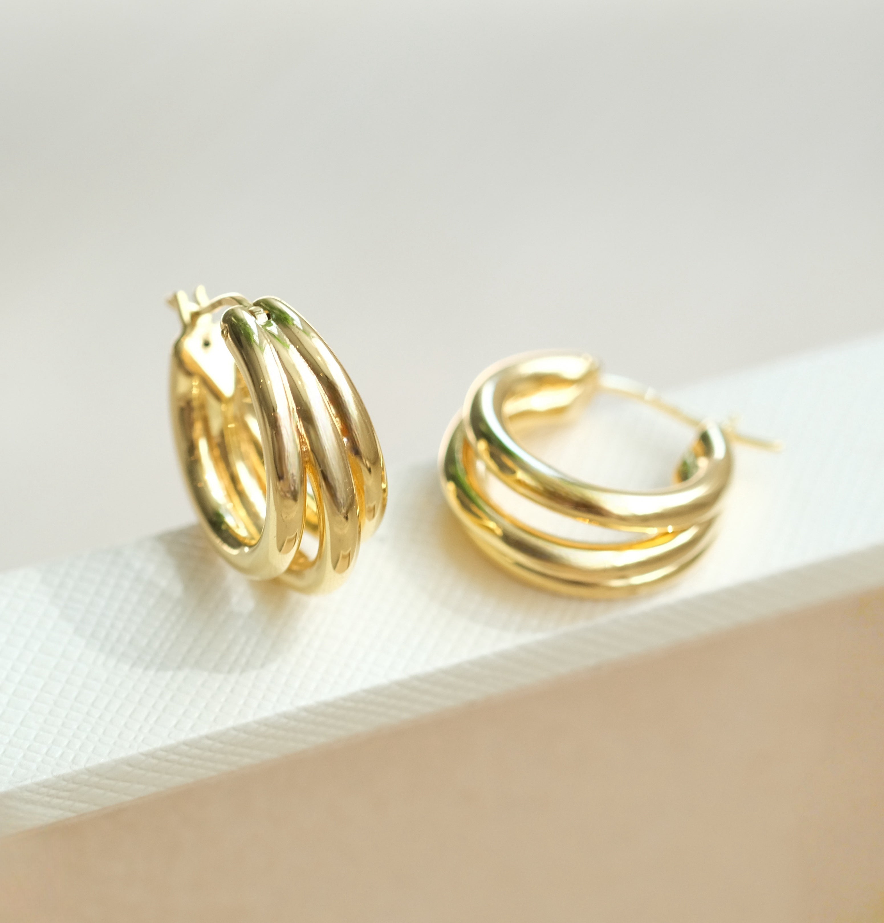 Trio Circle Earrings