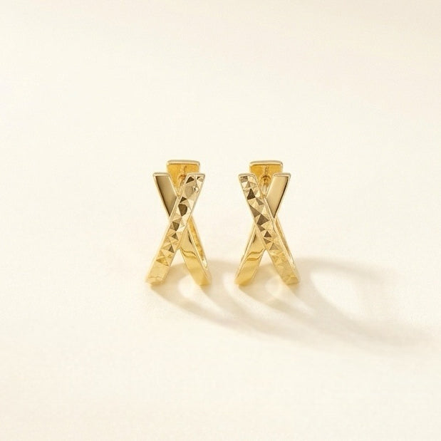 Crossover Hoop Earrings